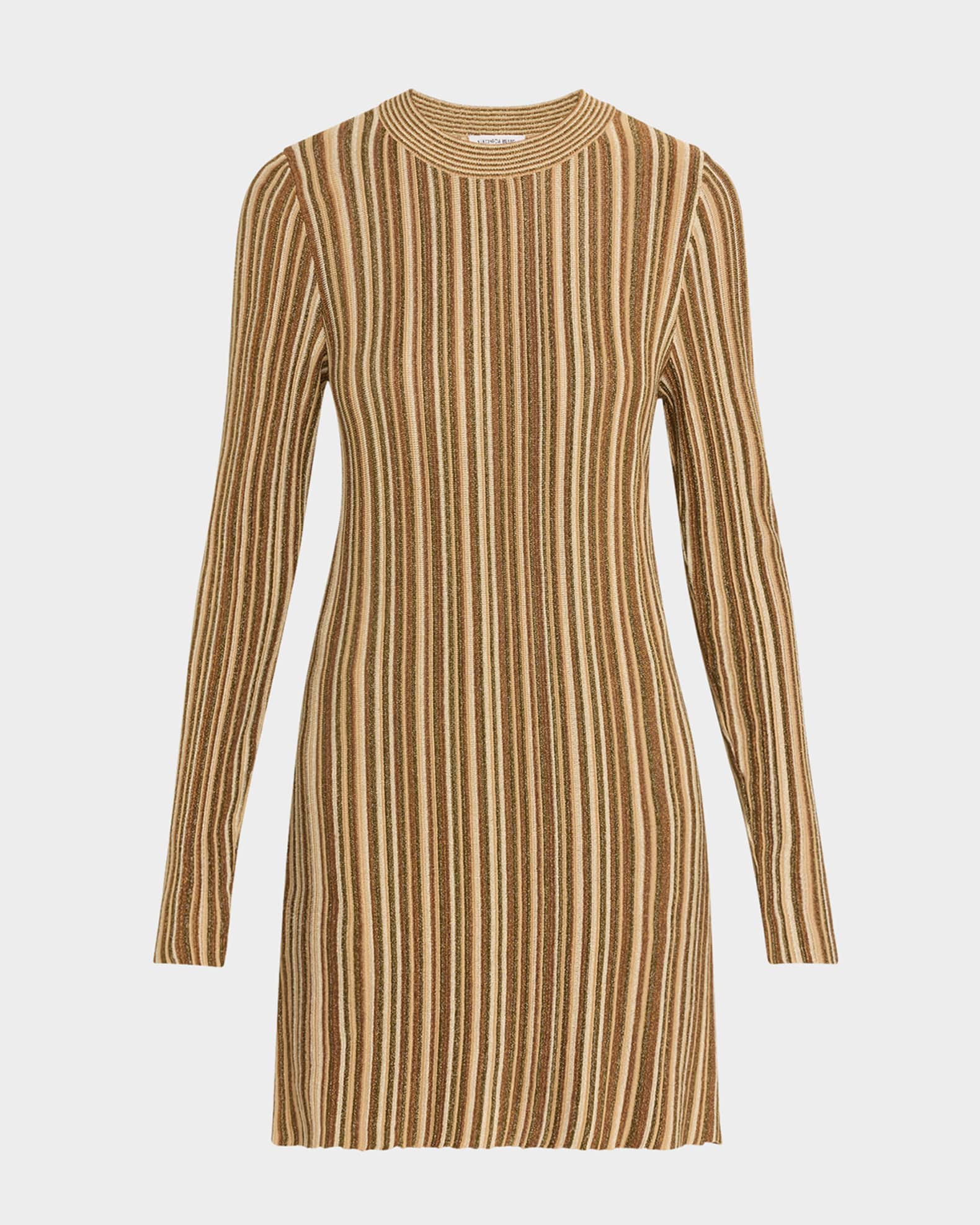Jane Stripe Long-Sleeve Mini Dress 0