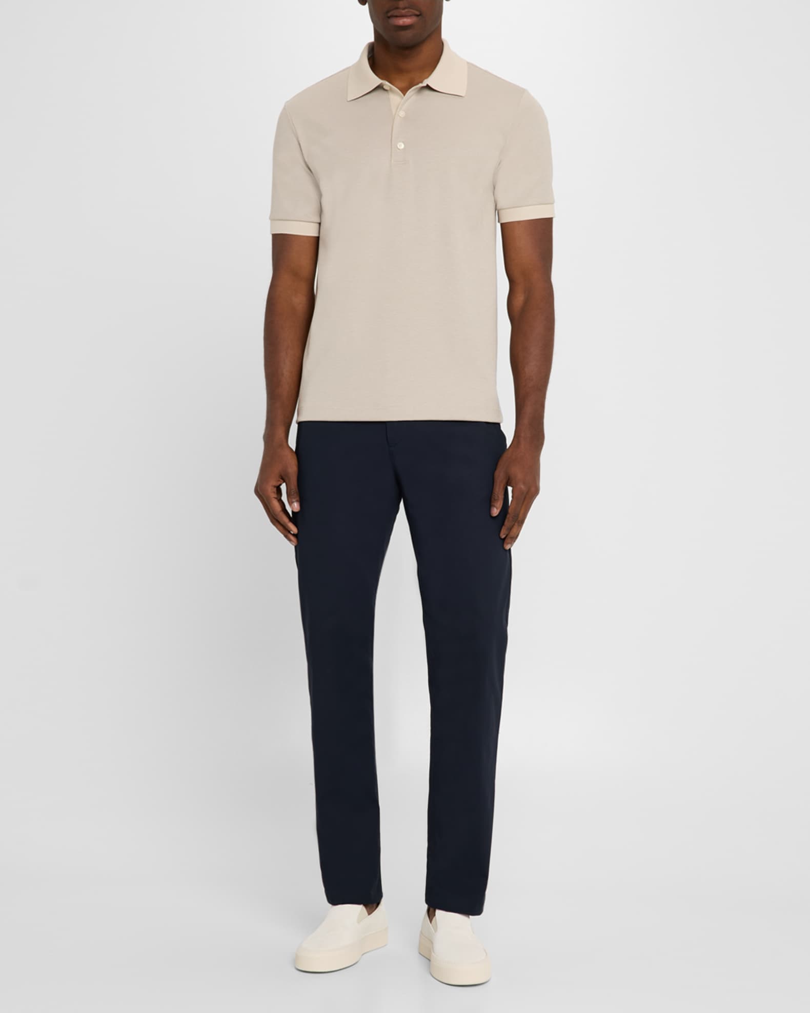 Men's Geometric Jacquard Polo Shirt 1