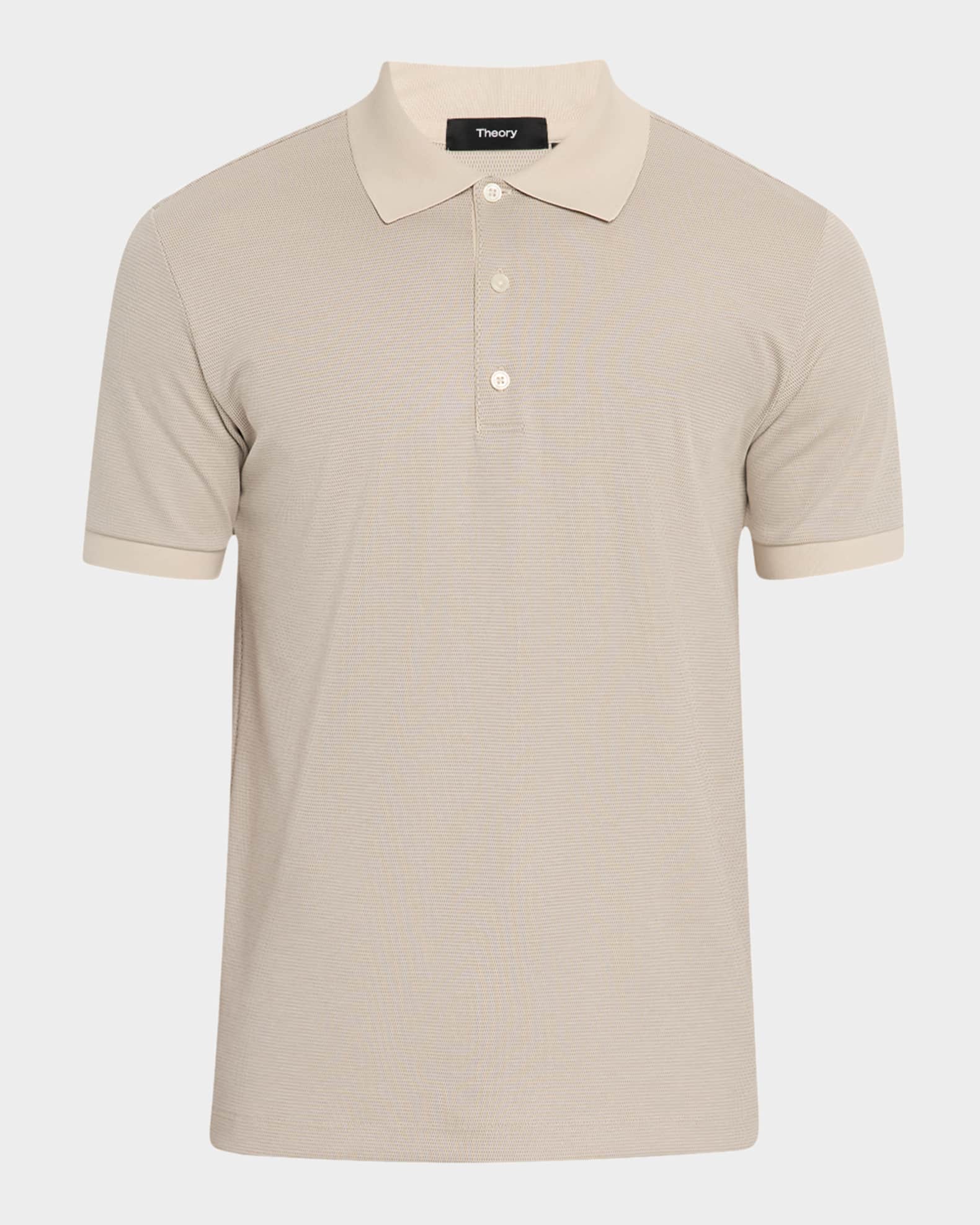 Men's Geometric Jacquard Polo Shirt 0