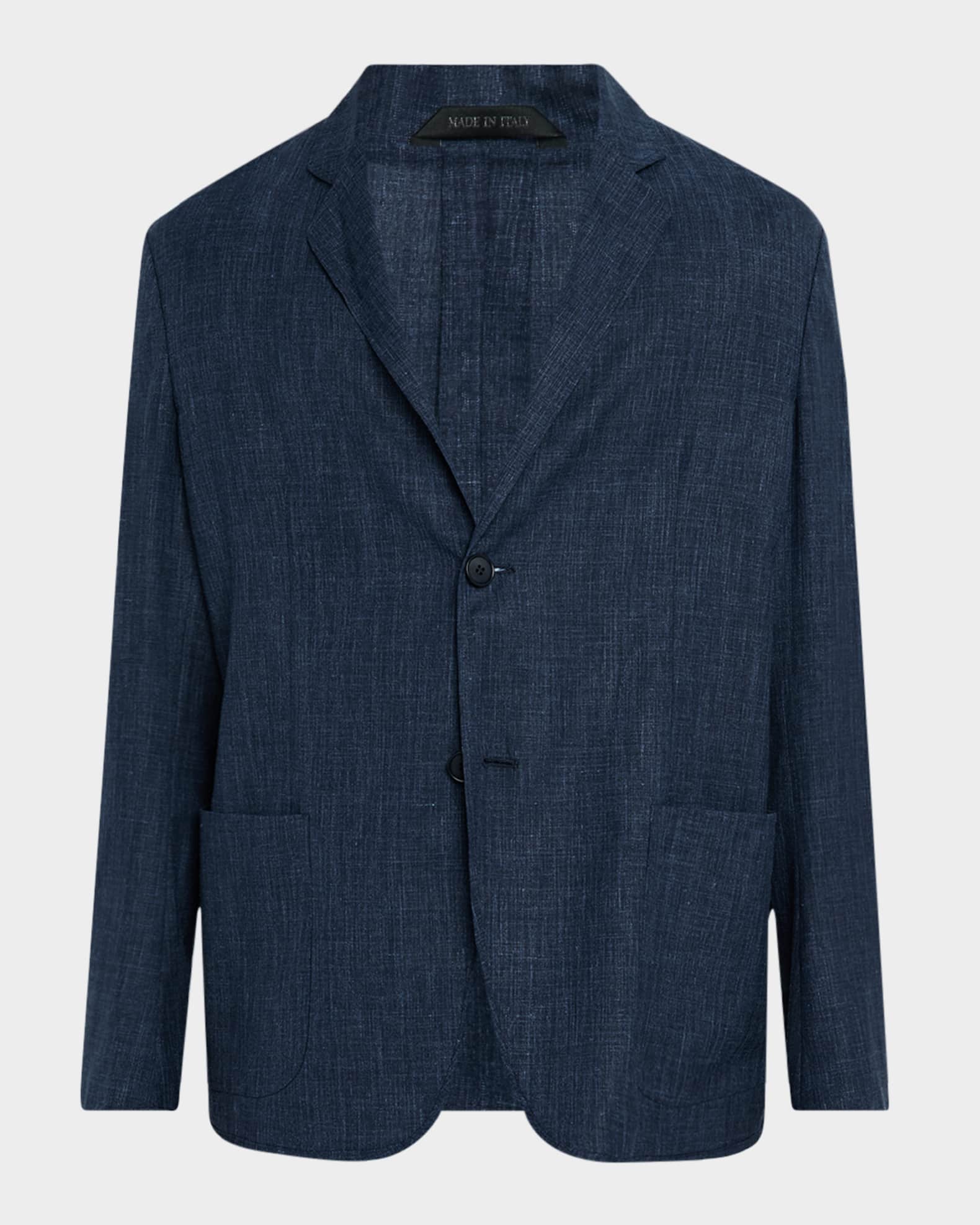 Men's Wool-Silk Melange Sport Coat 0