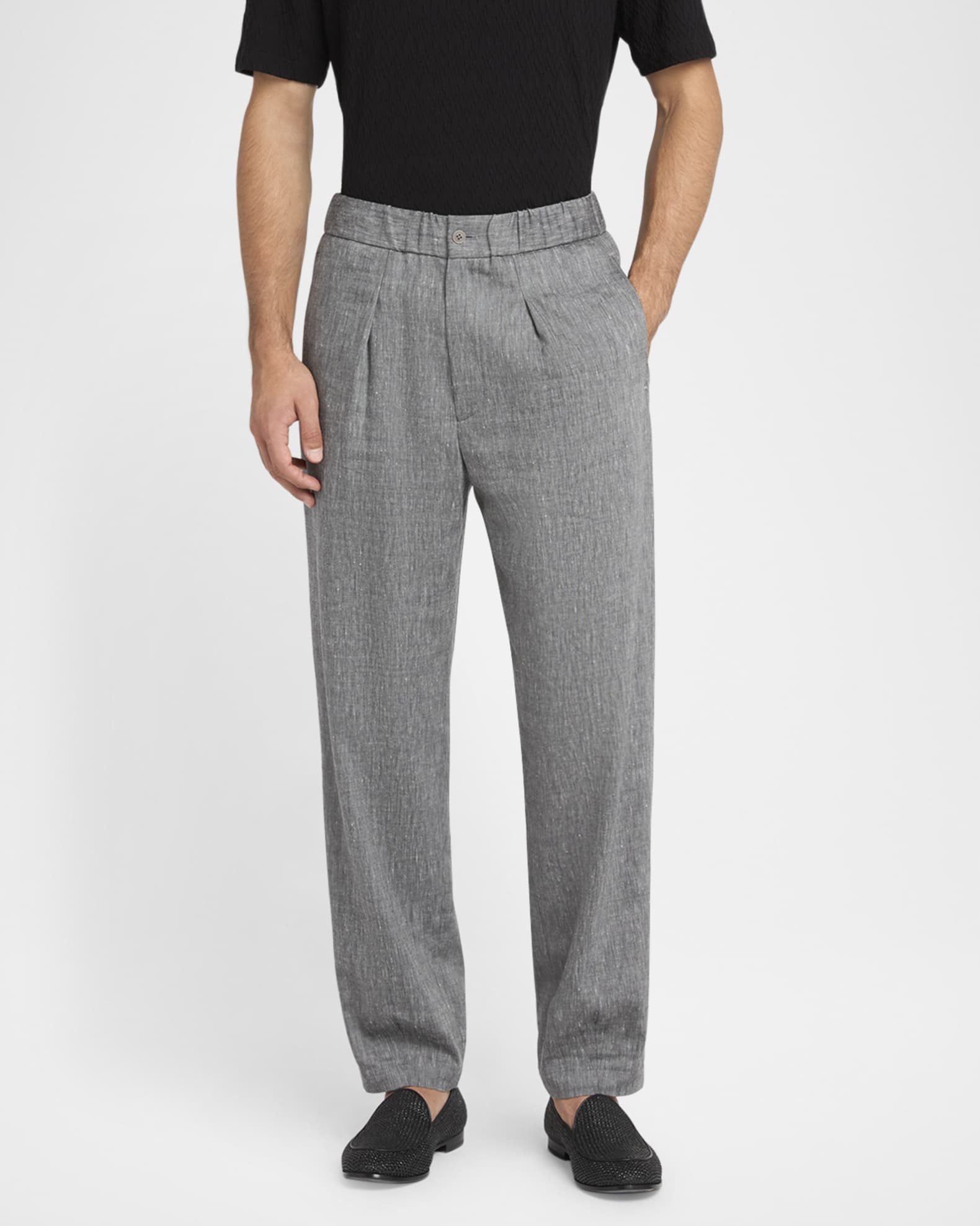 Men's One Shot Linen-Wool Trousers 1