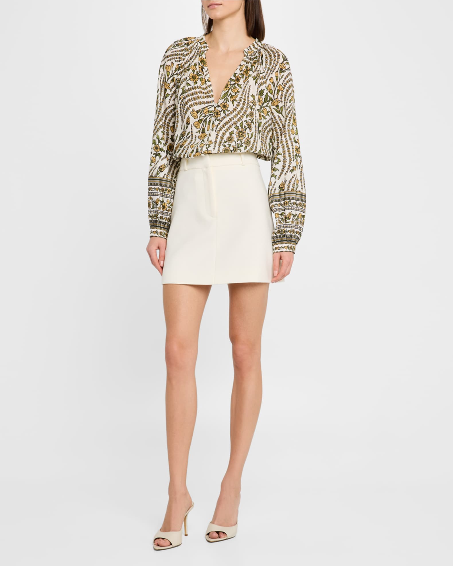 Ailani Floral-Print Linen Top 1