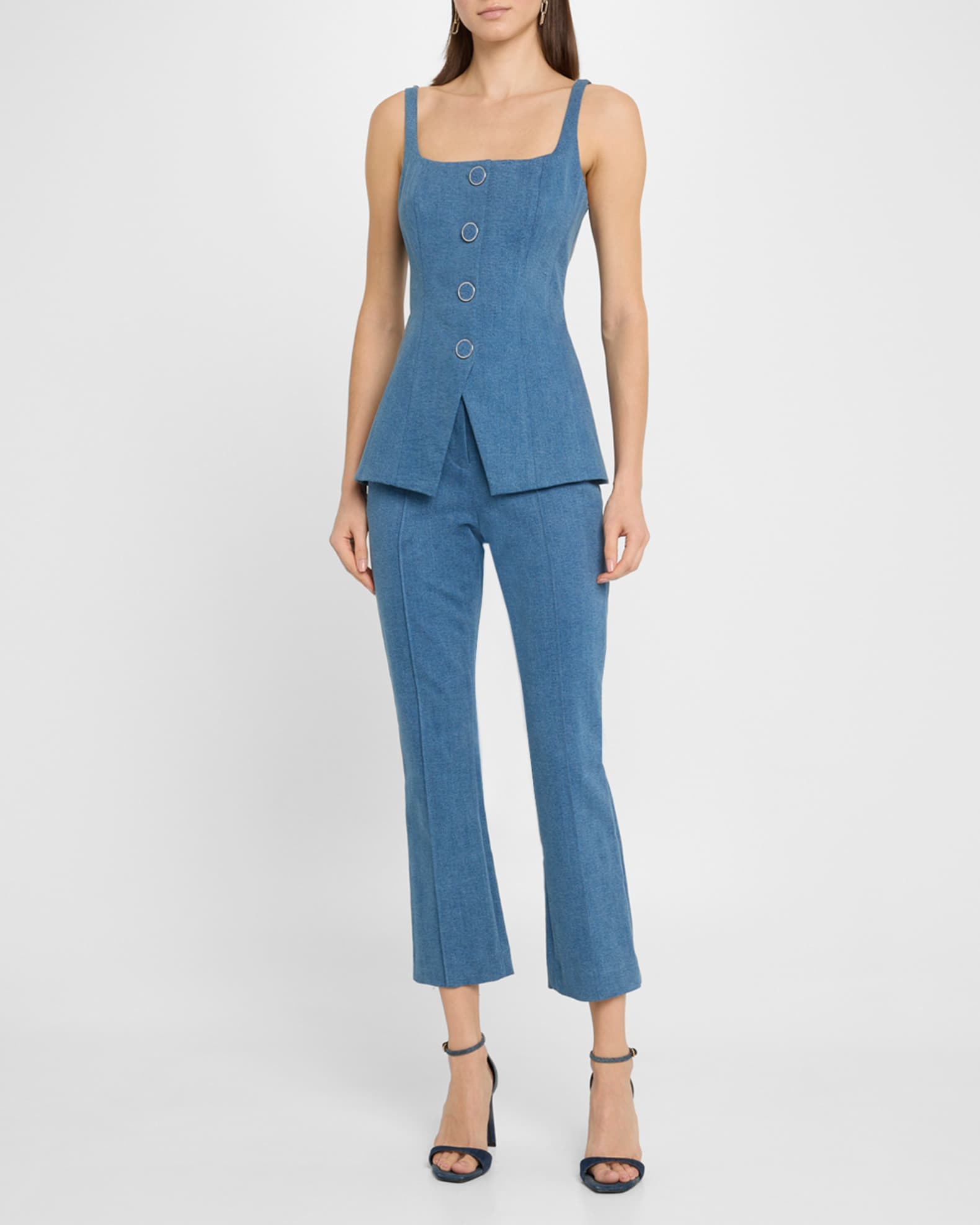 Liana Sleeveless Denim Top 1