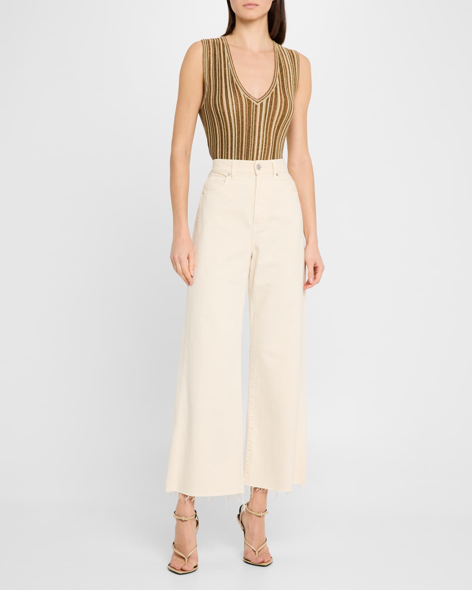 Sid Stripe Sleeveless Ribbed Top 1