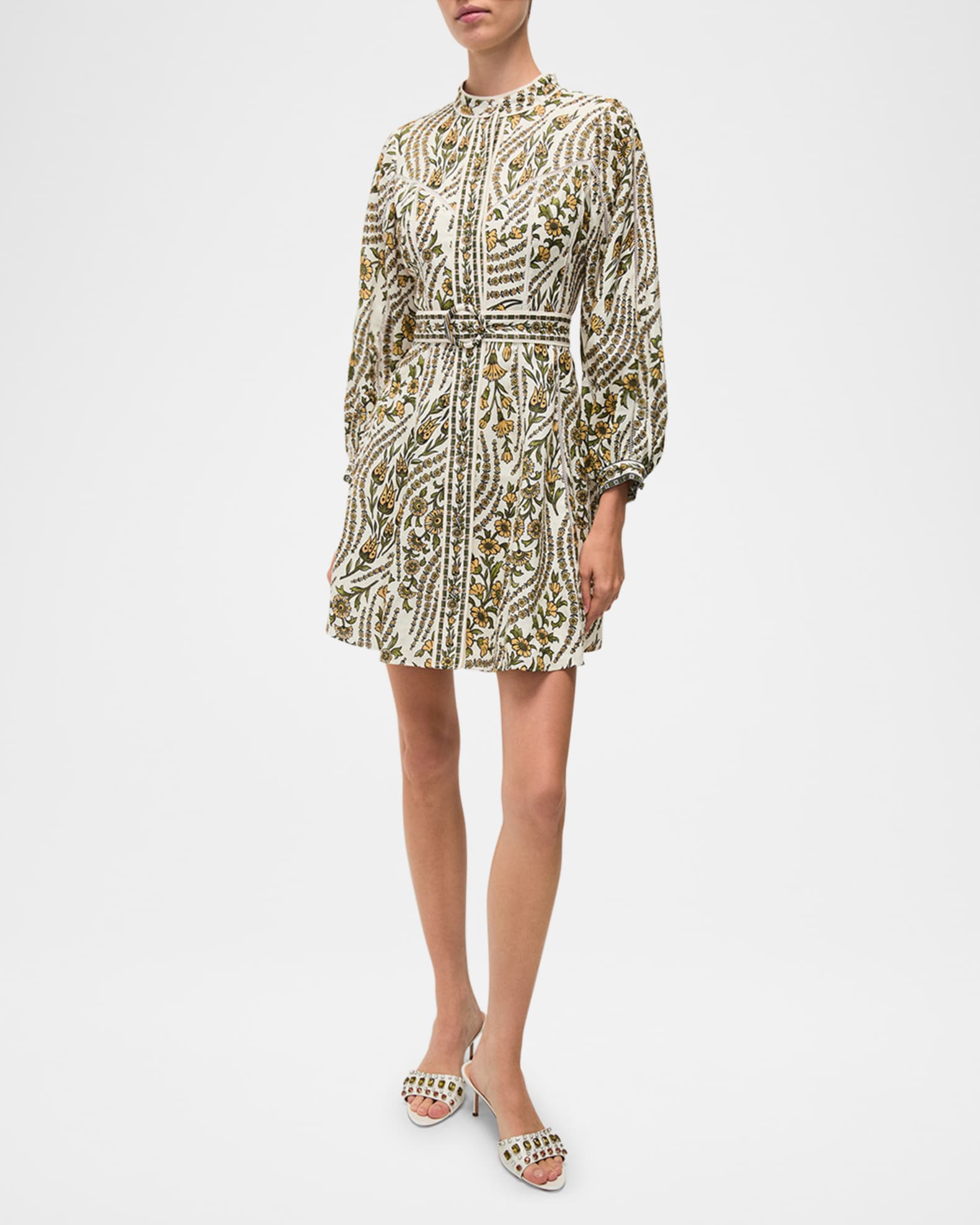 Nolan Floral Long-Sleeve Mini Dress 1