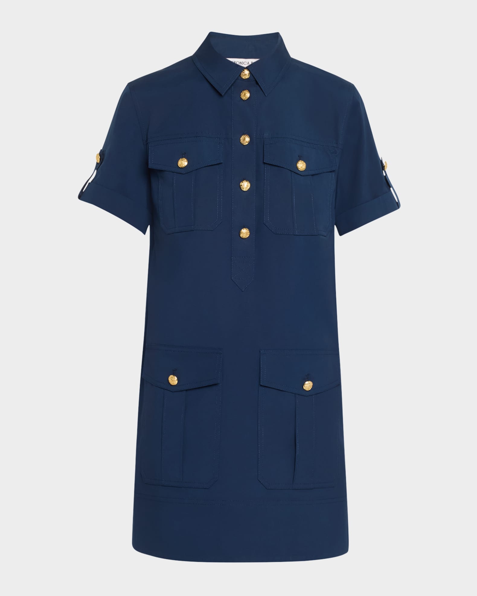 Lucca Short-Sleeve Cotton Shirtdress 0