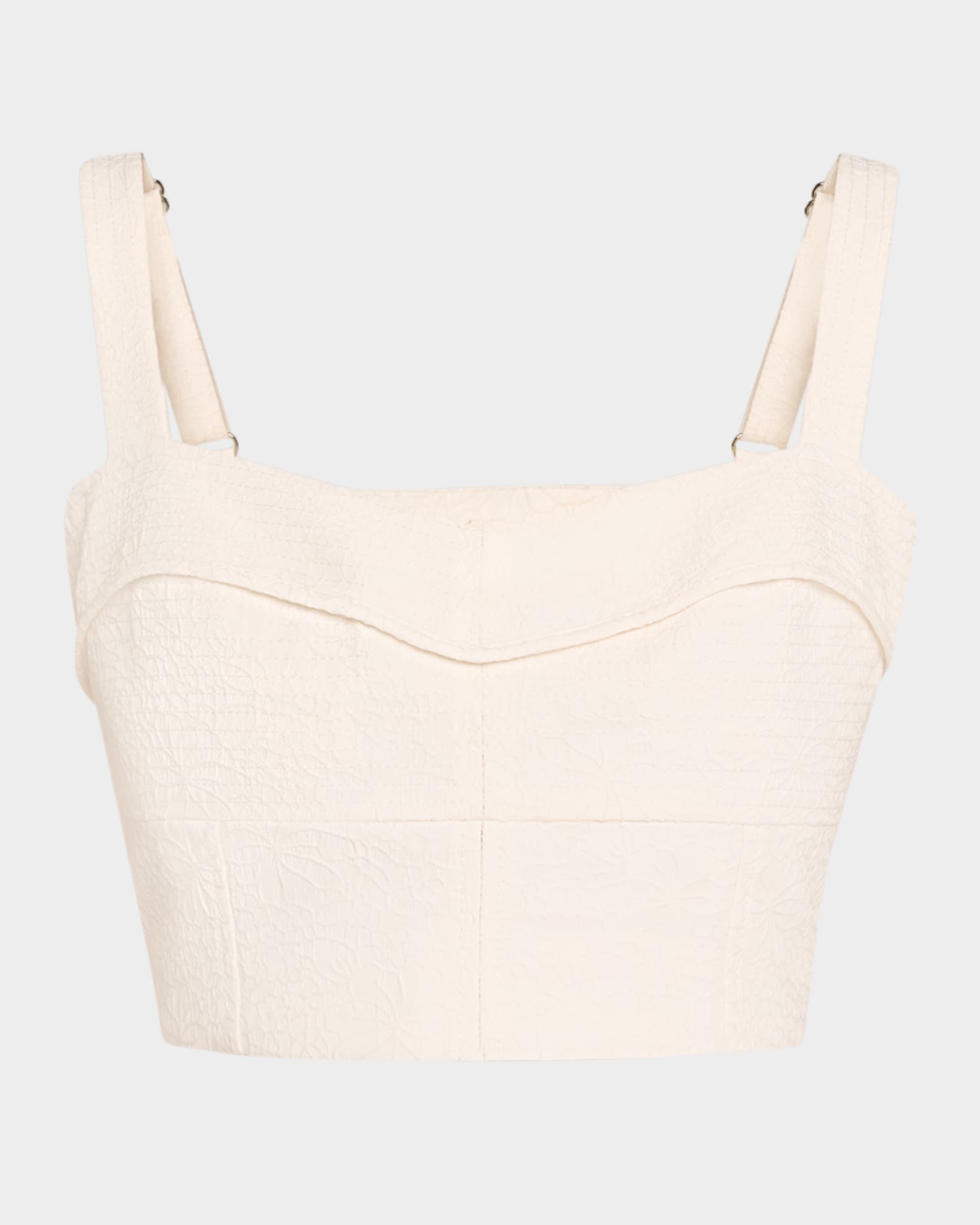 Faxon Textured Sleeveless Crop Top 0