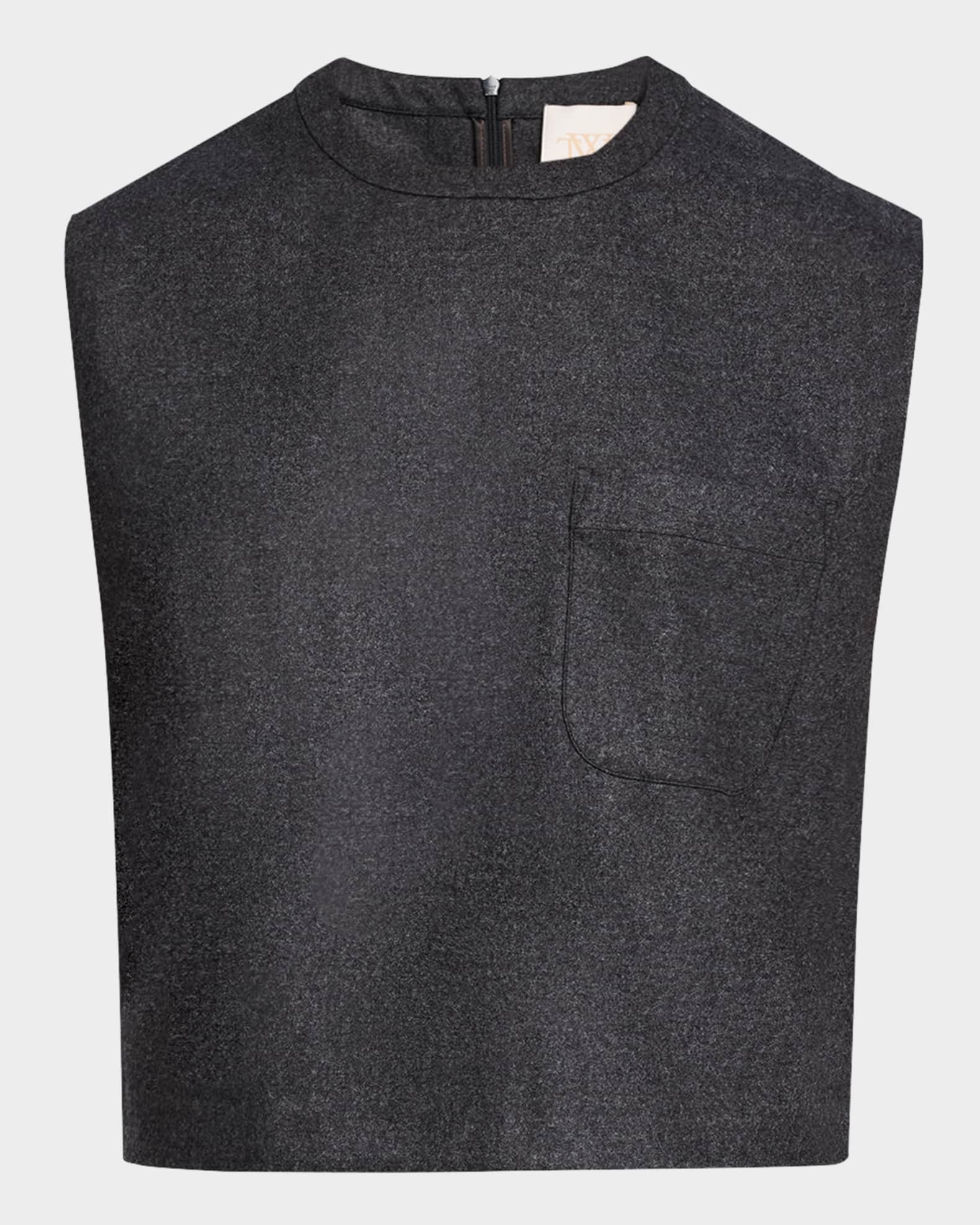Wool Flannel Muscle Tee 0
