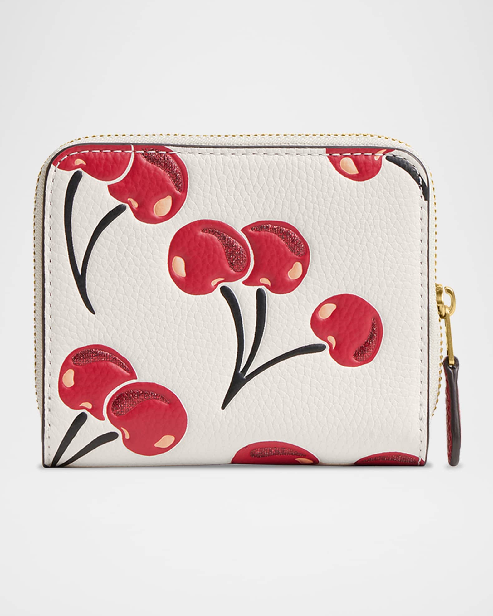 【COACH】Billfold Wallet With Cherry Print Coach Cherry-Print Leather Bifold Wallet | Neiman Marcus