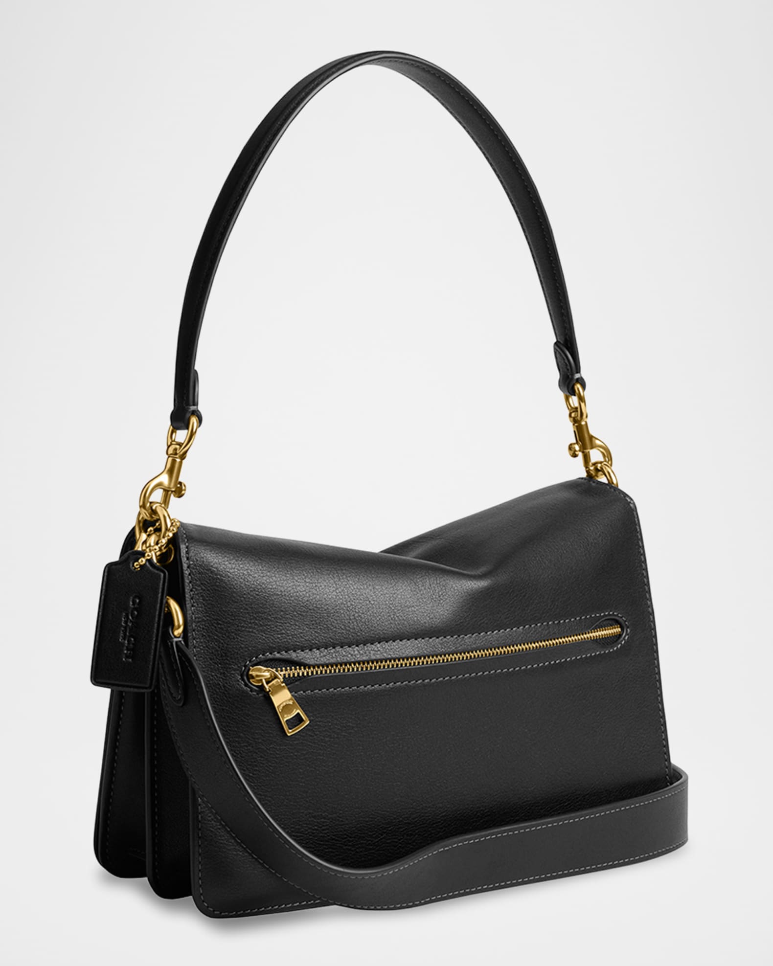 Tabby Grain Leather Shoulder Bag with Chain 1