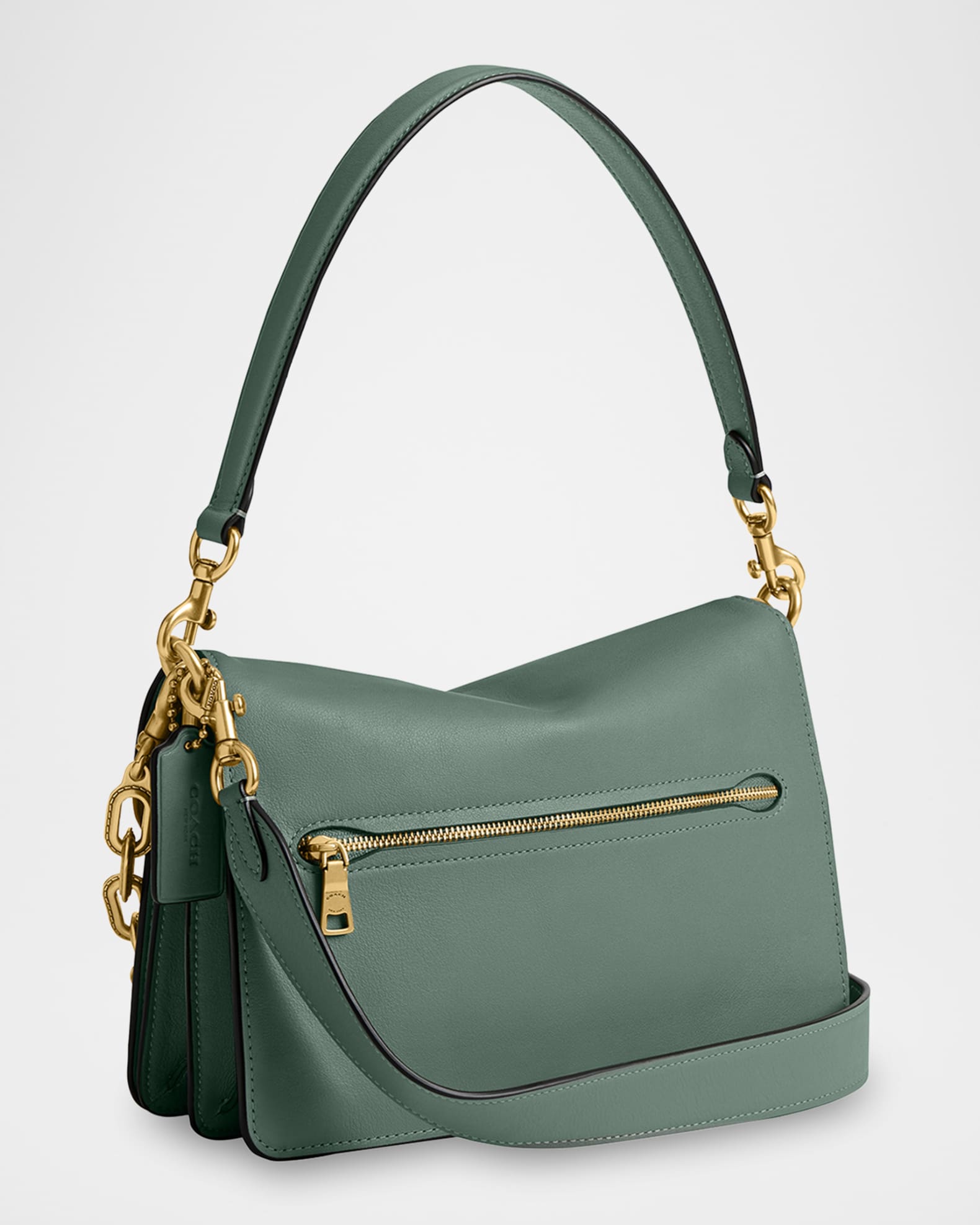 Tabby Grain Leather Shoulder Bag with Chain 1