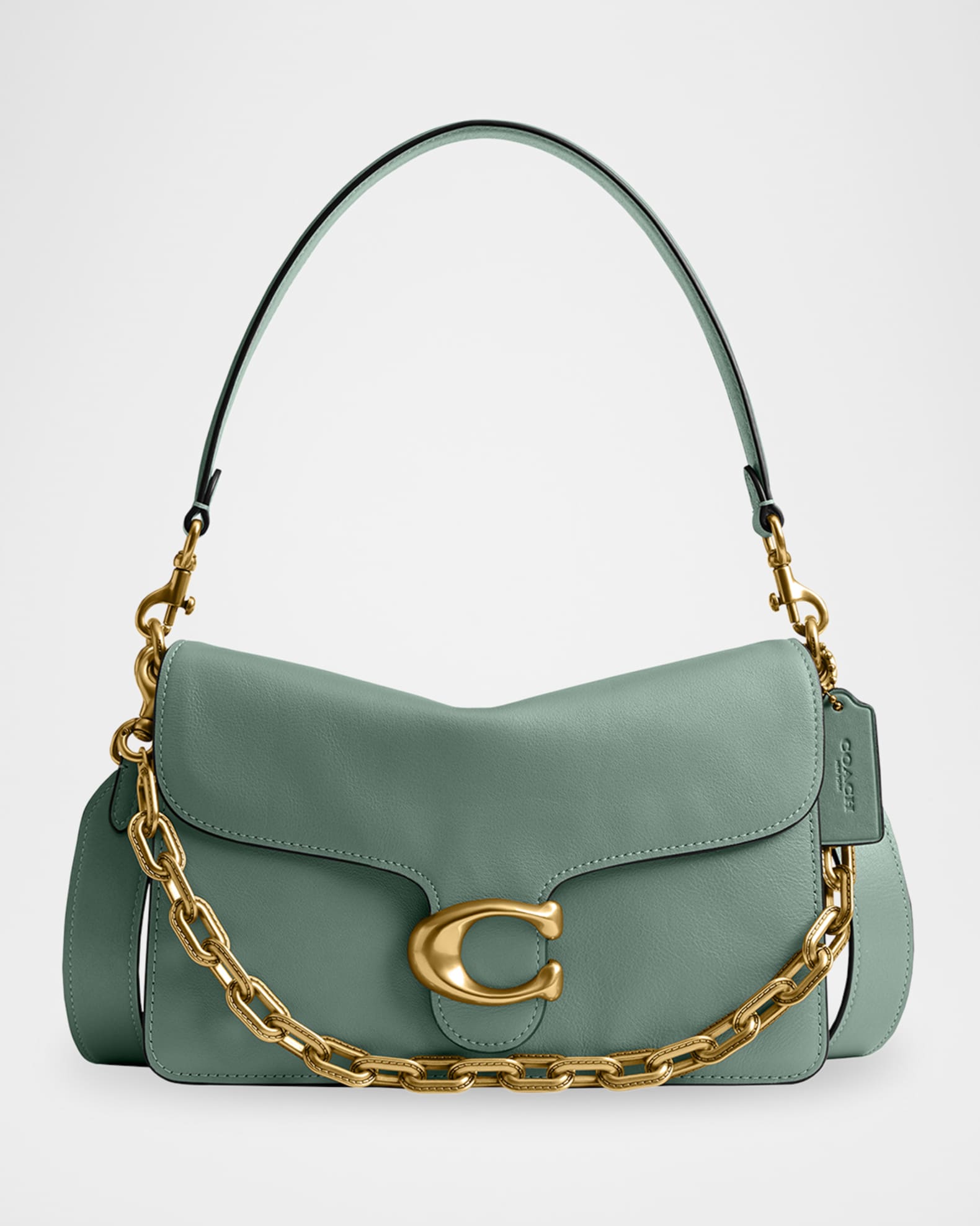 Tabby Grain Leather Shoulder Bag with Chain 0