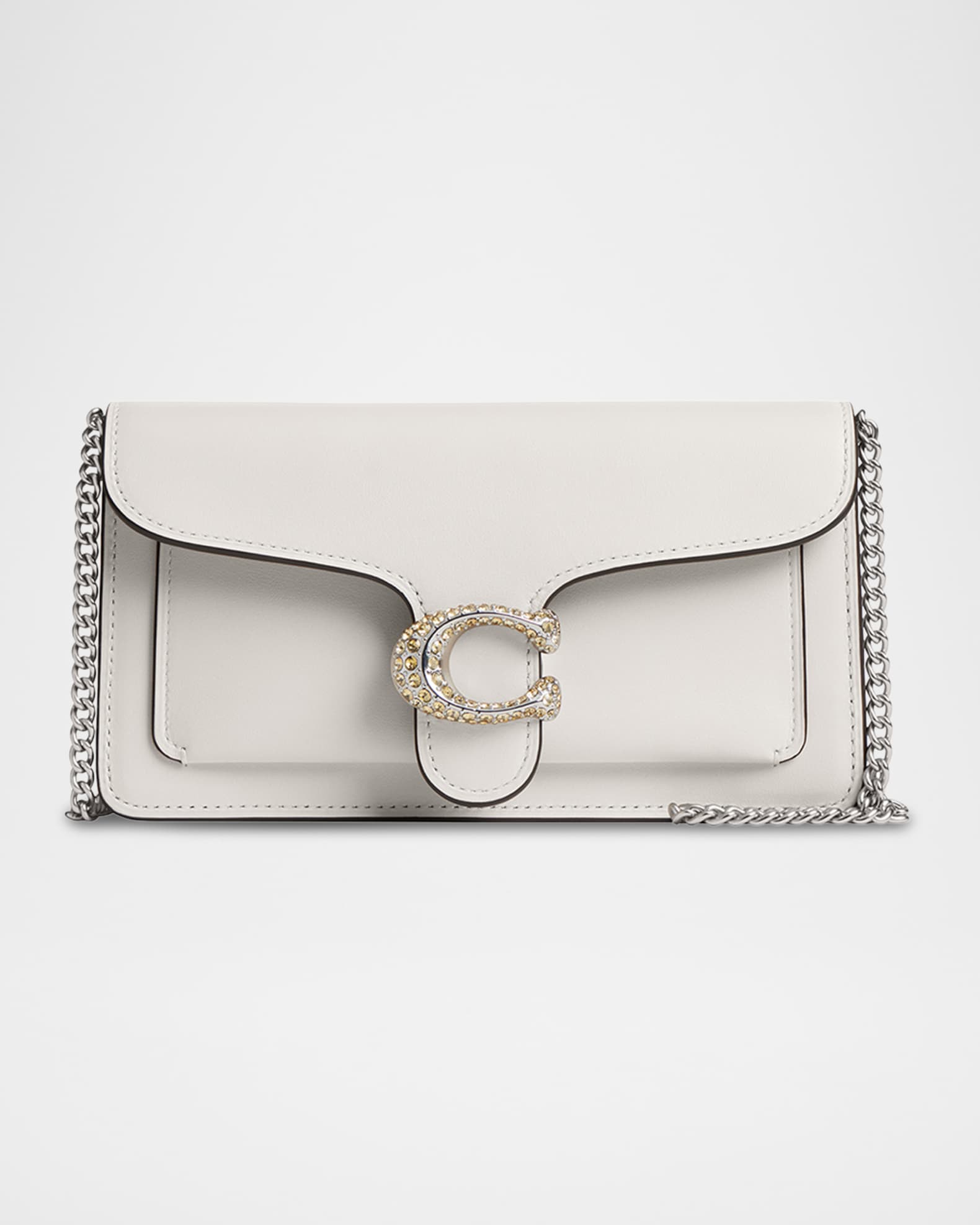 Tabby Leather Clutch Bag with Chain 0