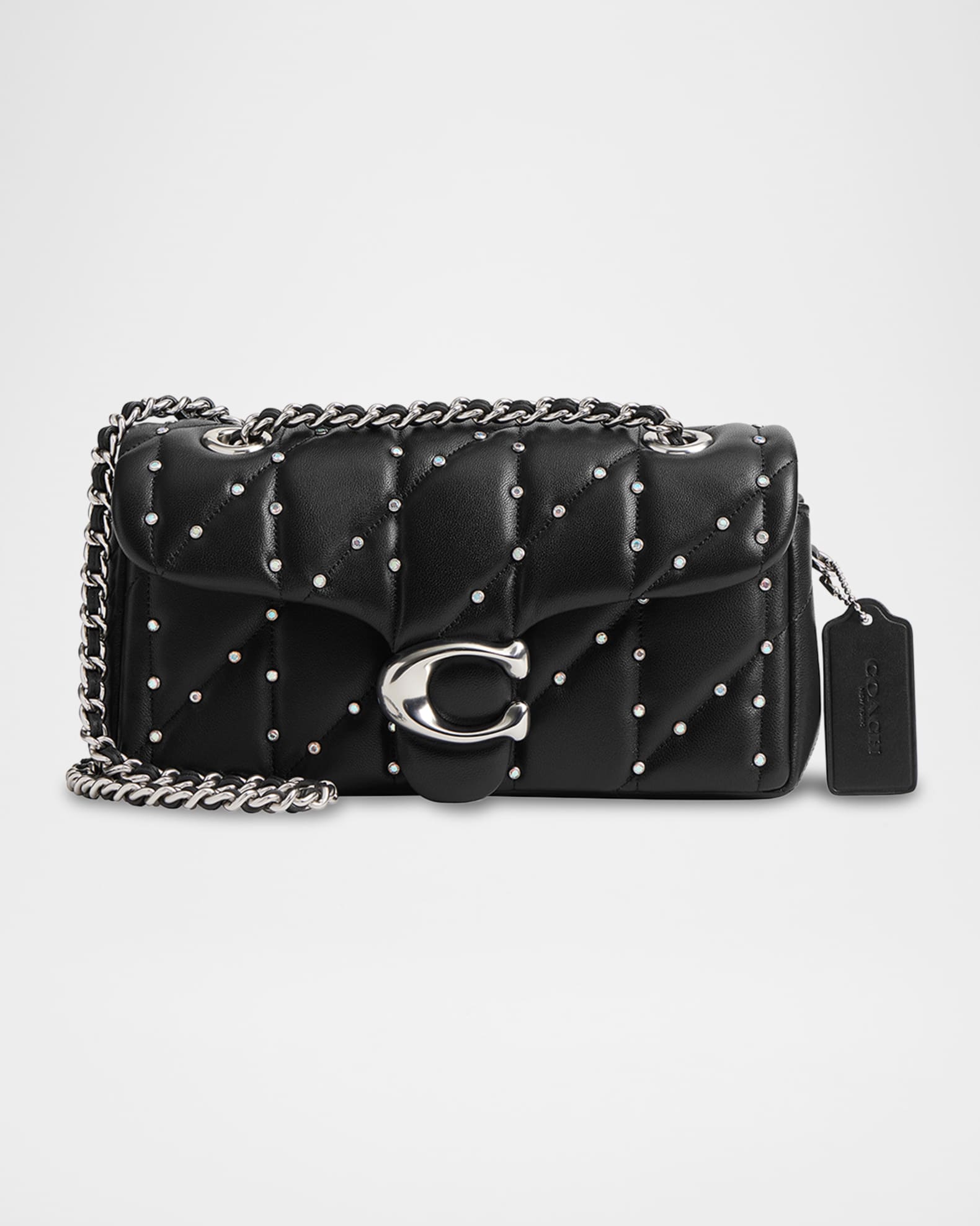 Coach Tabby 20 Crystal Rivet Quilted Leather Shoulder Bag Neiman Marcus