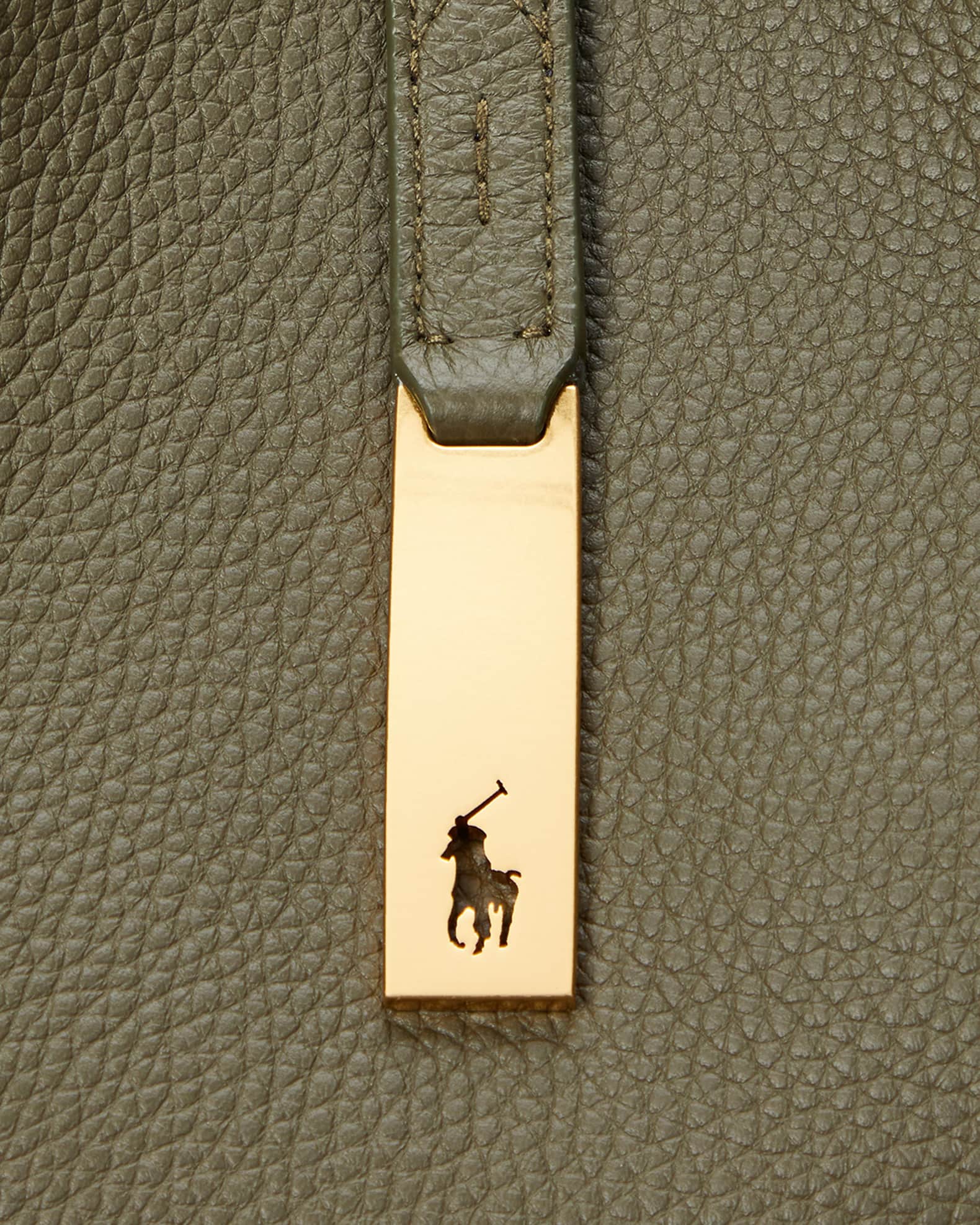 Polo ID Medium Pebbled Leather Shoulder Bag