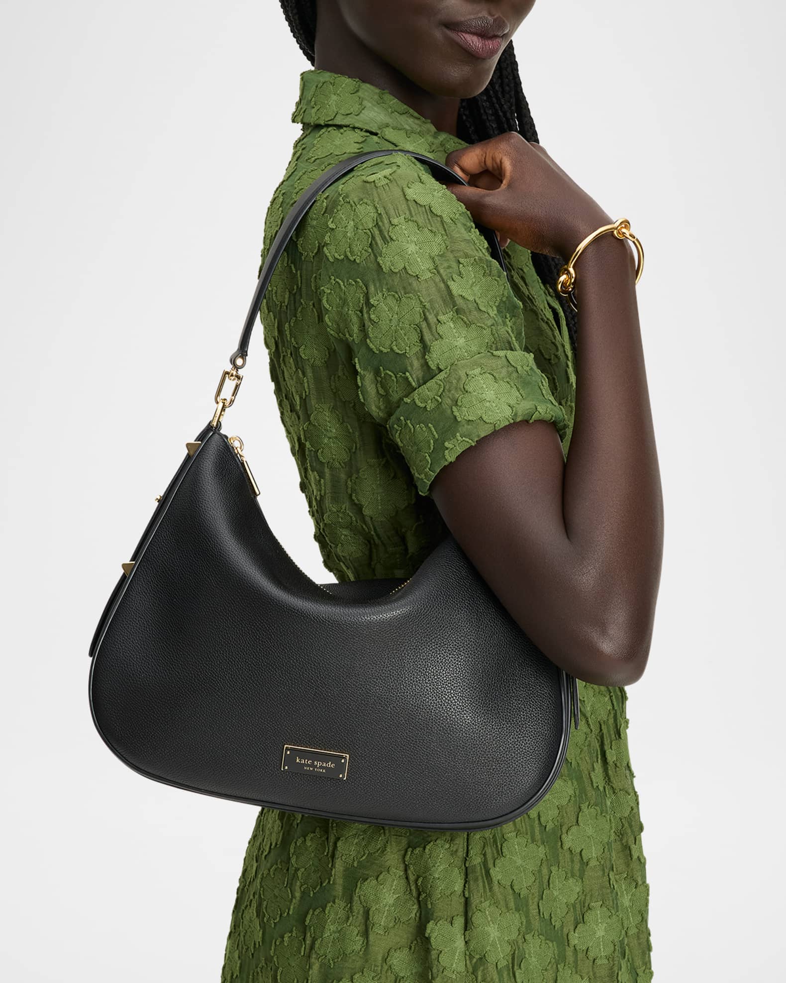 liv large pebbled leather hobo bag 1