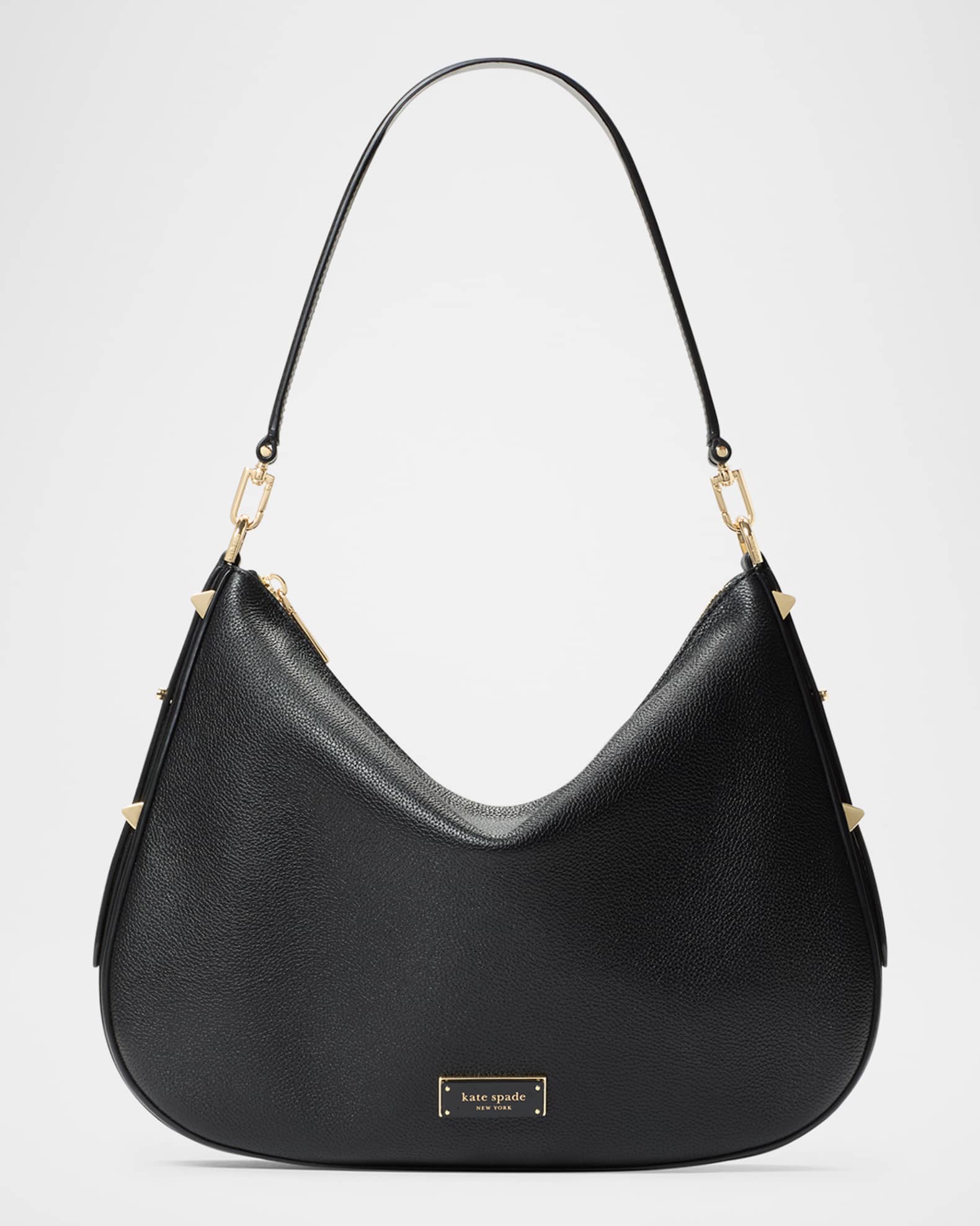 liv large pebbled leather hobo bag 0