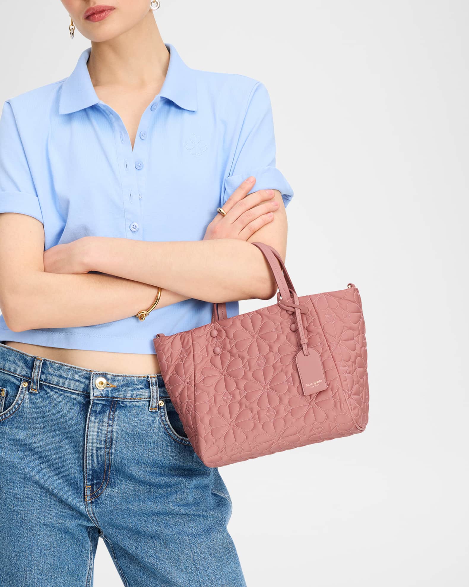 tilly small quilted fabric tote bag | Neiman Marcus