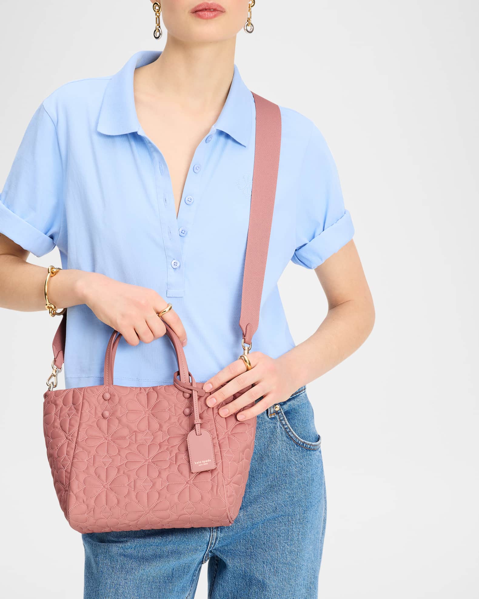 tilly small quilted fabric tote bag | Neiman Marcus
