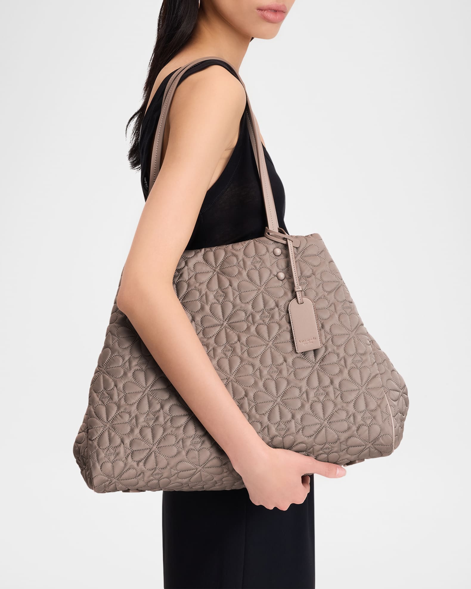 kate spade new york tilly large quilted fabric tote bag