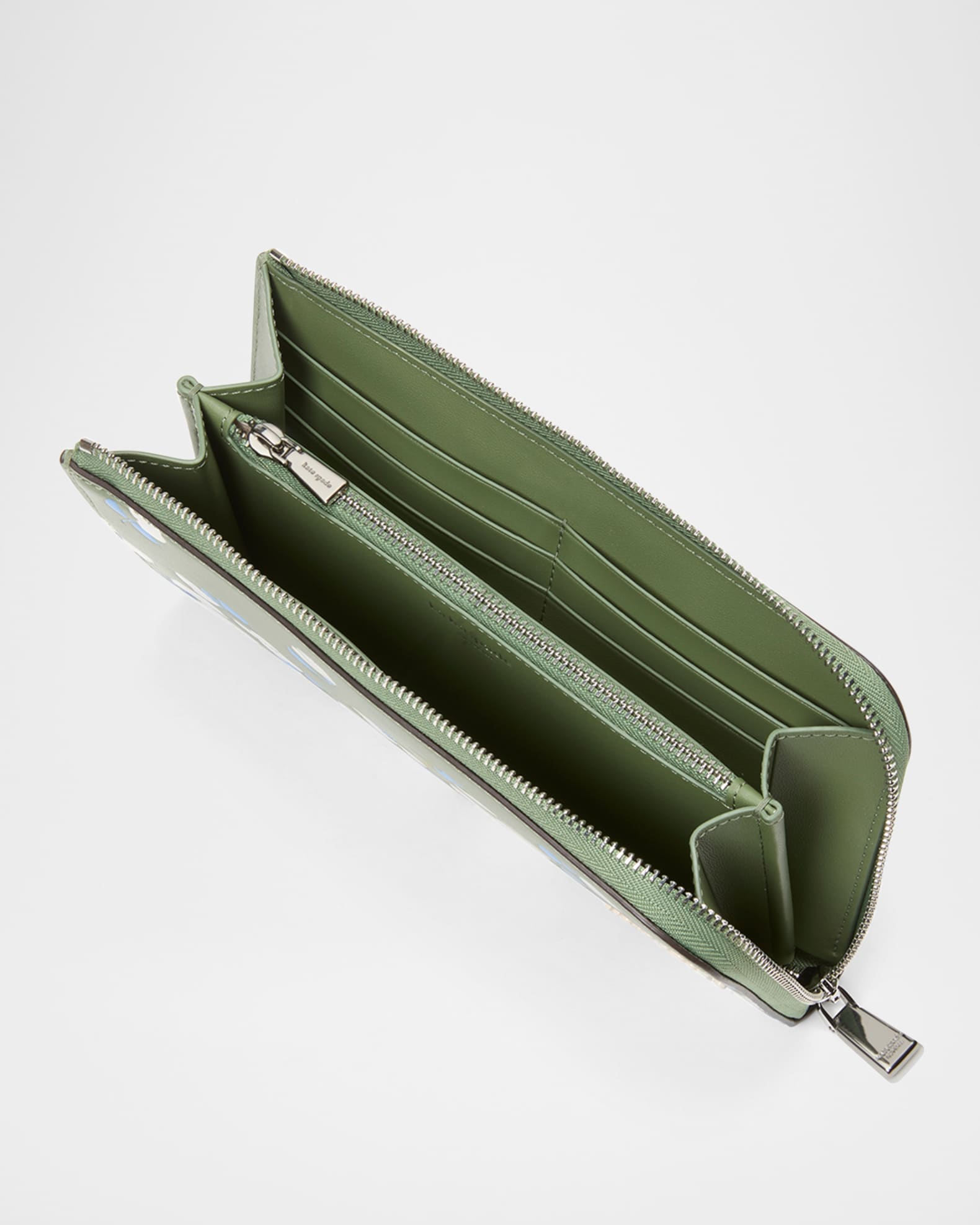devin painterly bouquet embossed leather continental wallet