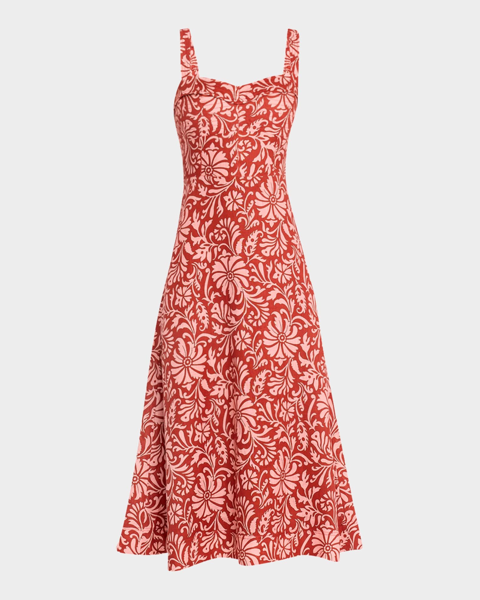Aila Printed A-Line Midi Dress 0