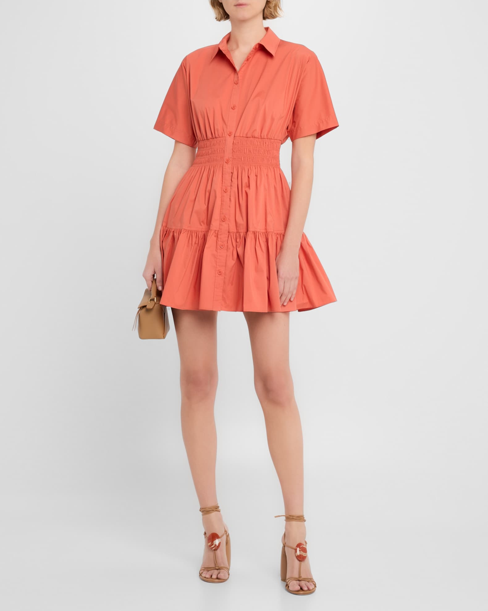 Greta Button-Front Shirtdress 1