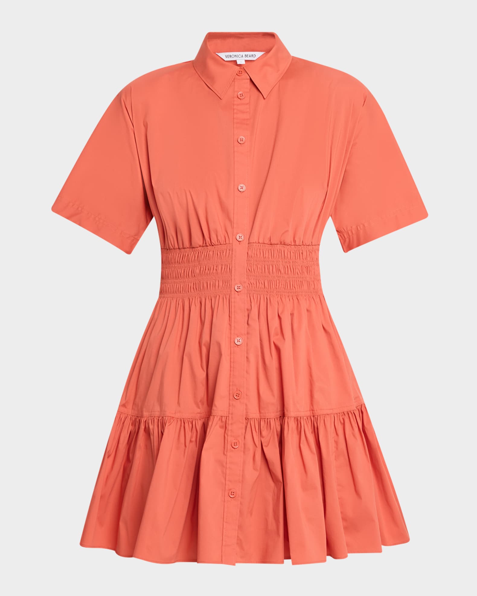 Greta Button-Front Shirtdress 0