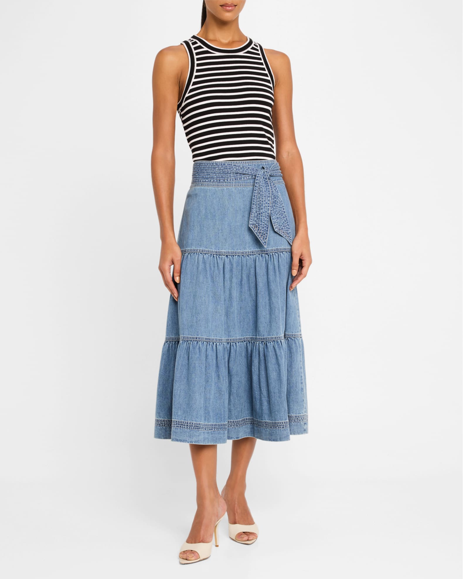 Armida Tiered A-Line Skirt 1