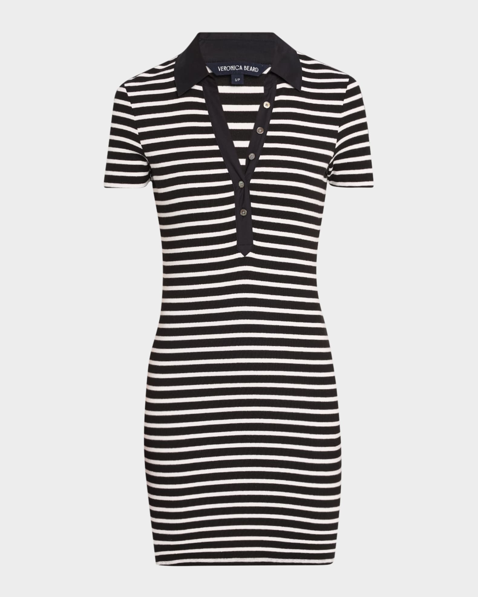 Bailey Stripe Short-Sleeve Polo Dress 0