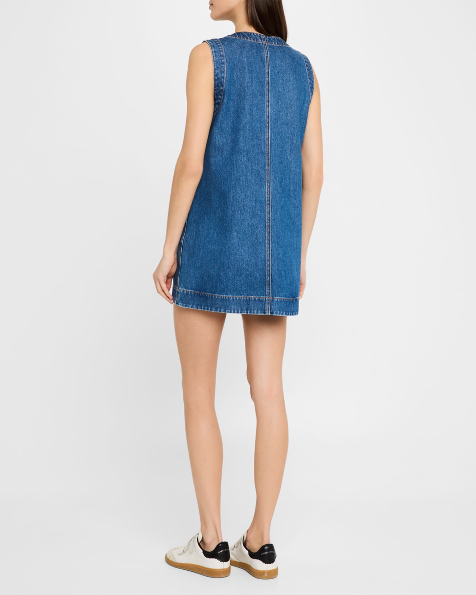 Veronica Beard Oakley Denim Shift Dress | Neiman Marcus Veronica Beard Oakley Denim Shift Dress | Neiman Marcus