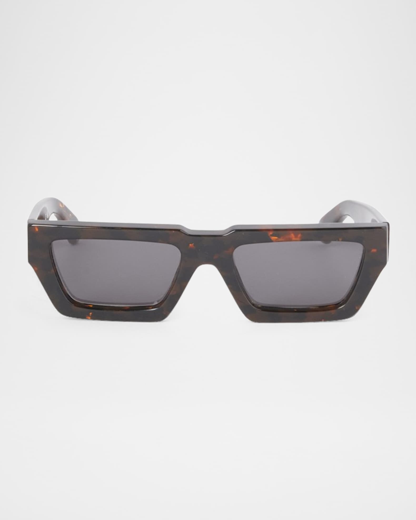 Off-White Manchester Logo-Print Rectangle Sunglasses | Neiman Marcus