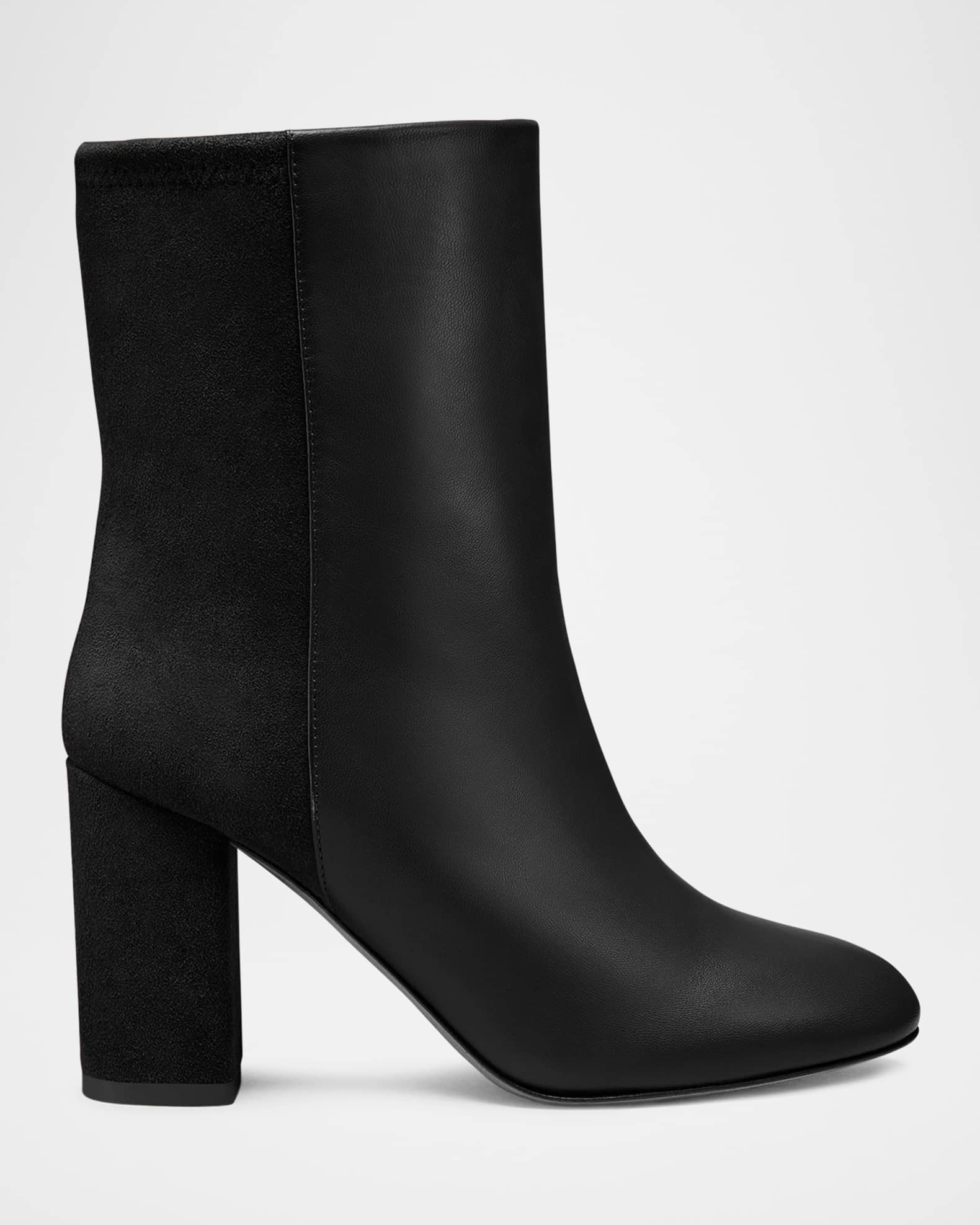 Strut Mixed Leather Ankle Booties 0
