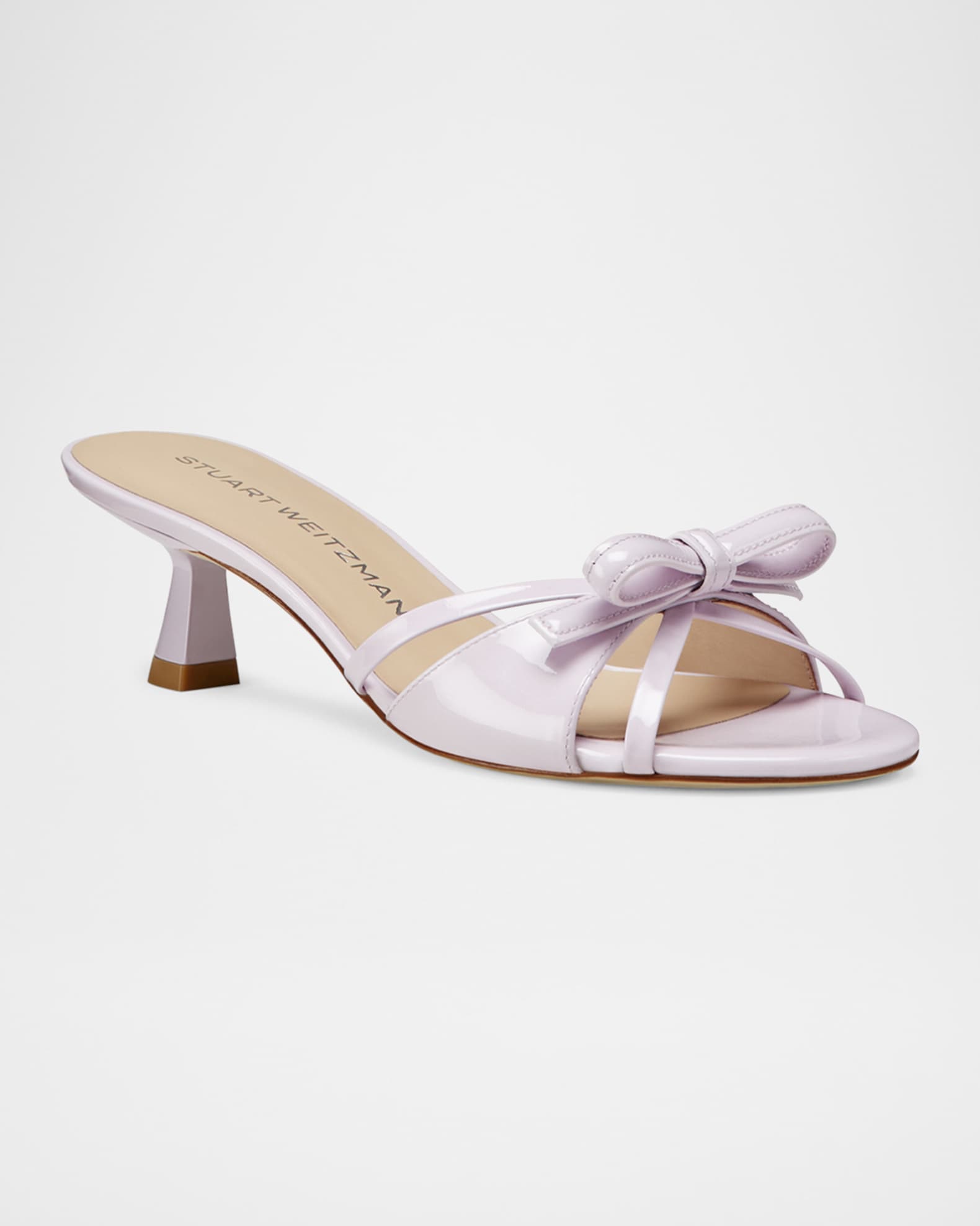 Felicity Patent Bow Mule Sandals 1