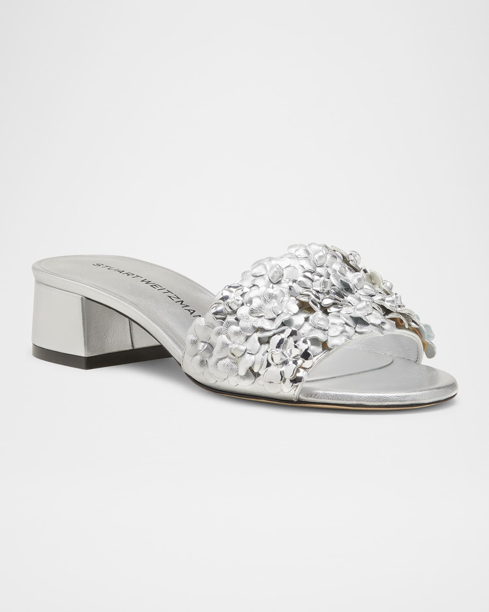 Meadow Metallic Leather Flower Sandals 1