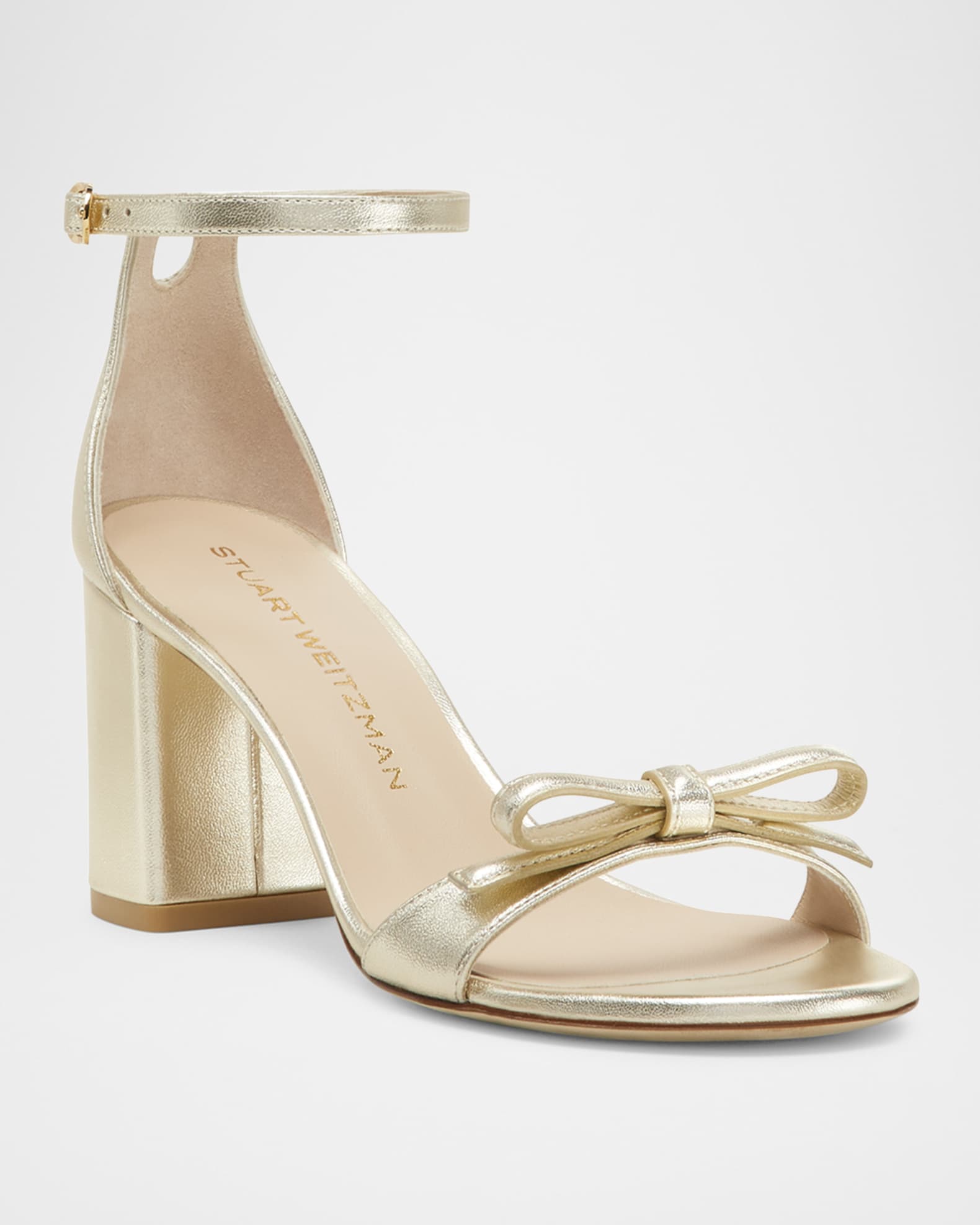 Nudist Felicity Metallic Ankle-Strap Sandals 1