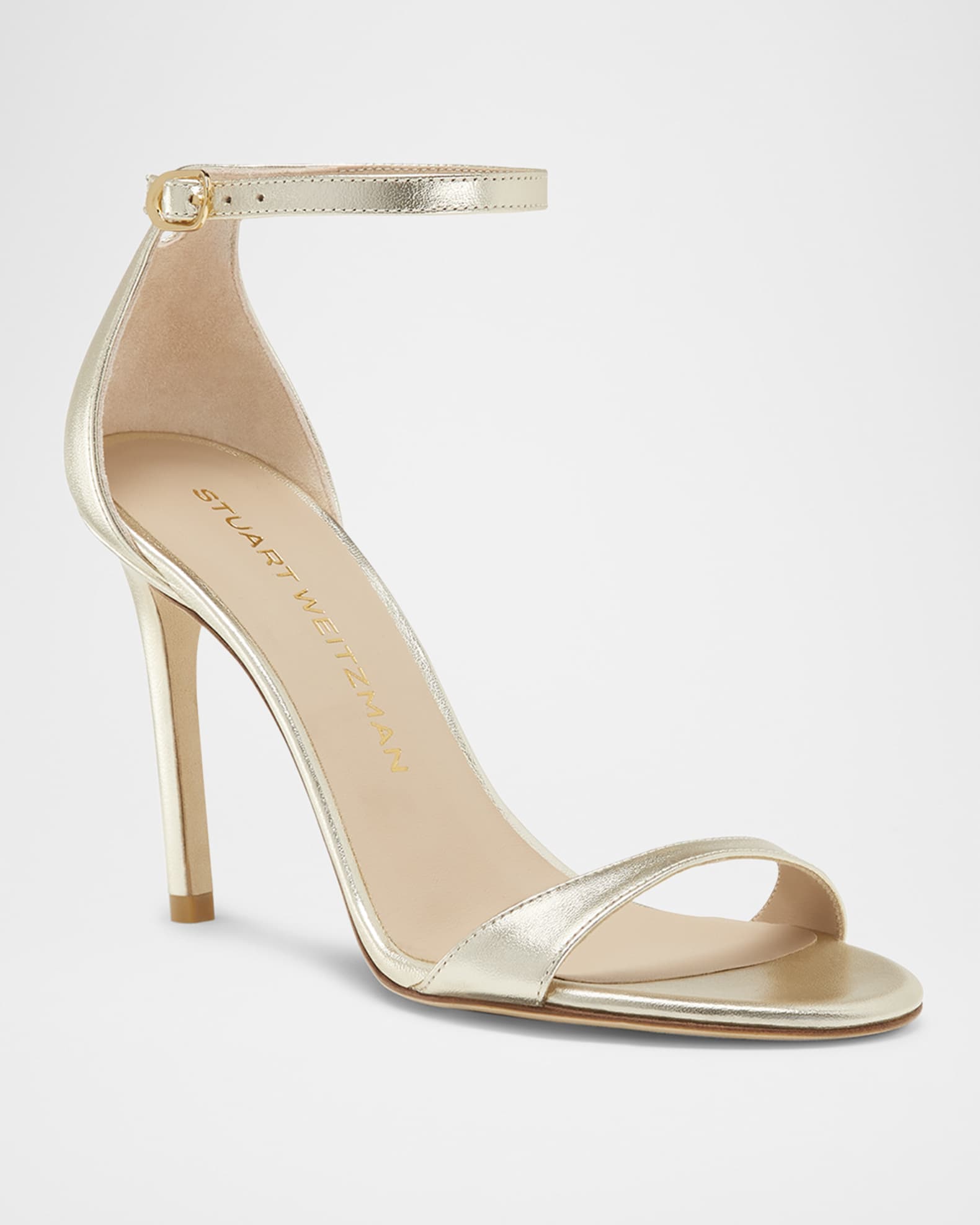 Nudist Metallic Ankle-Strap Sandals 1