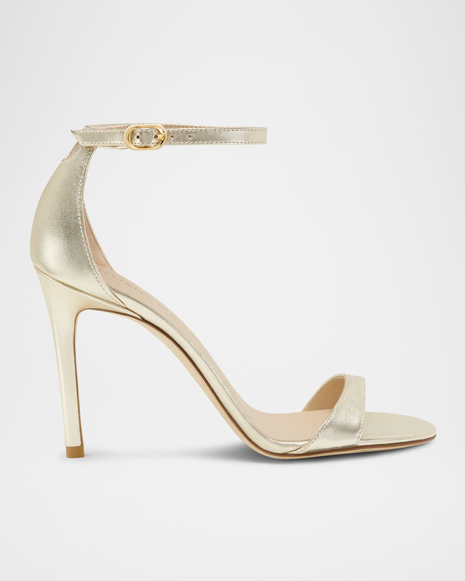 Nudist Metallic Ankle-Strap Sandals 0