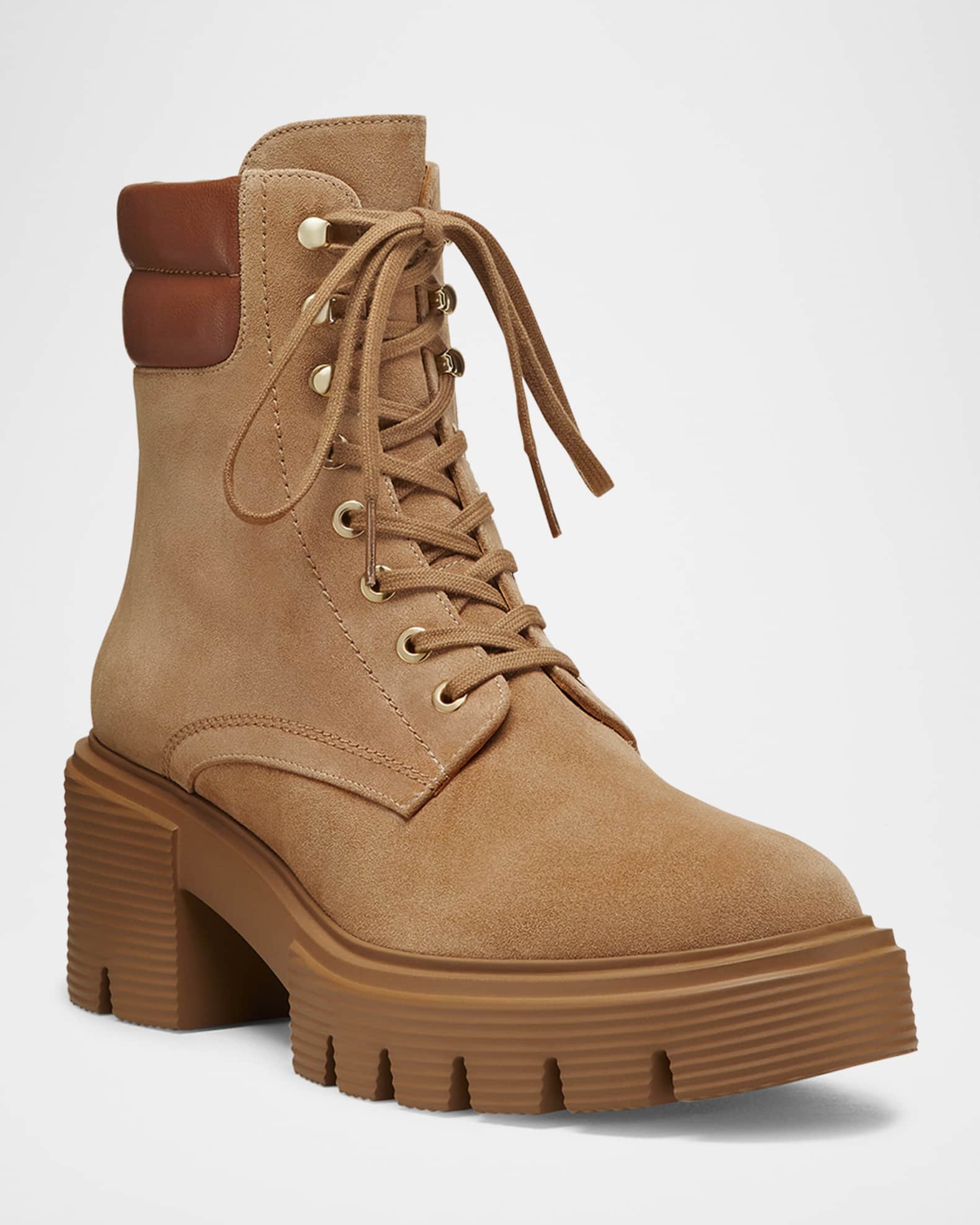 Soho Suede Lace-Up Booties 1