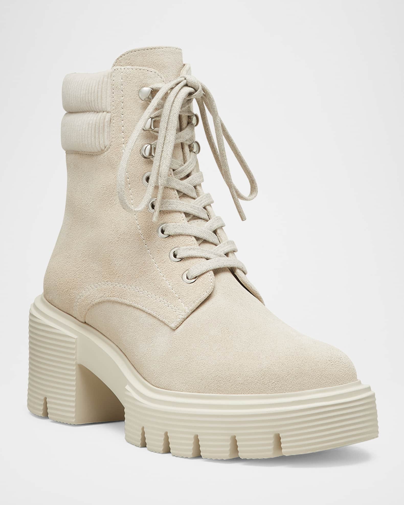 Soho Suede Lace-Up Booties 1