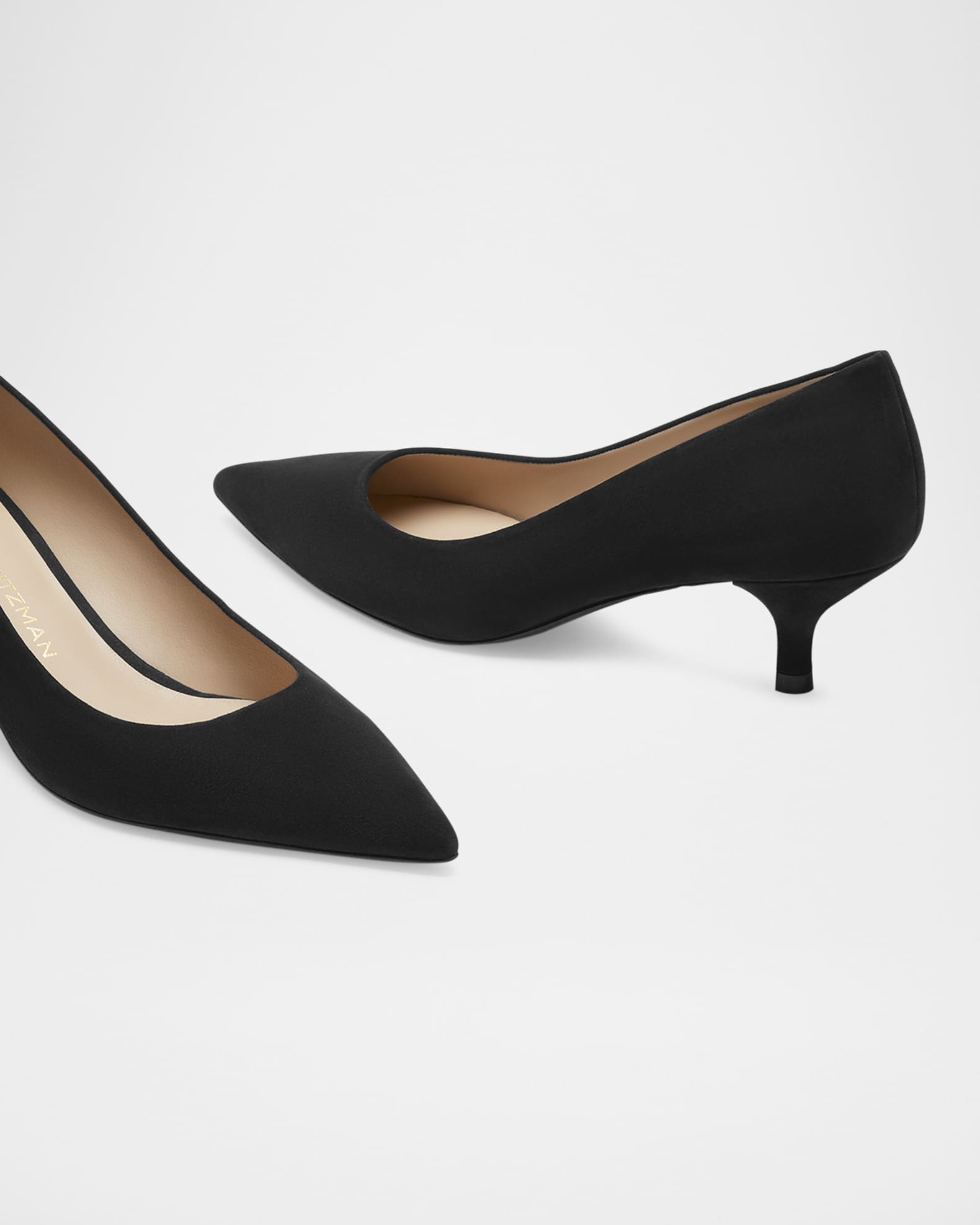 Stuart Suede Kitten Pumps 1