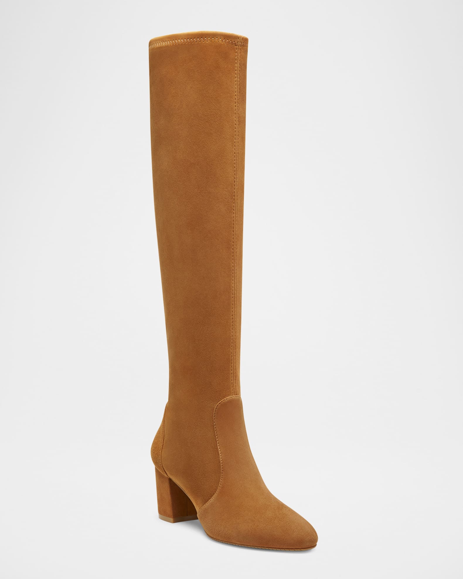 Yuliana Stretch Suede Knee Boots 1