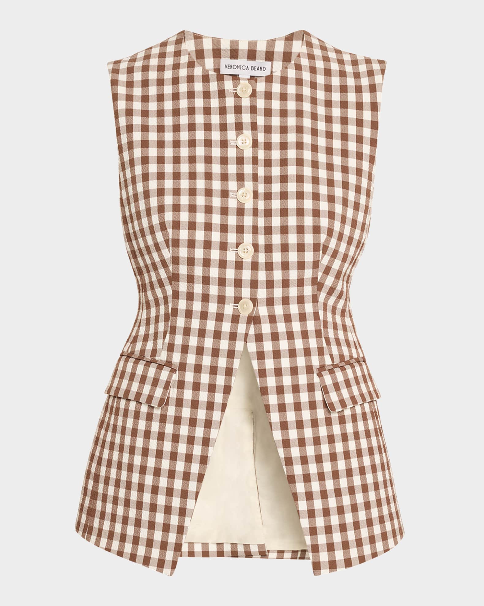Lois Gingham Tailored Vest 0