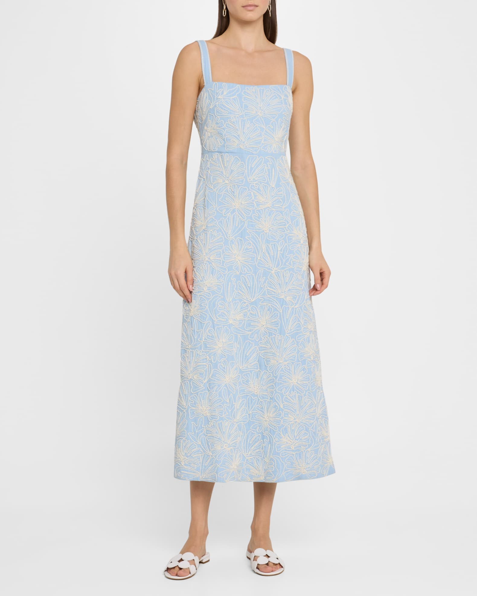 Ella Floral A-Line Midi Dress 1
