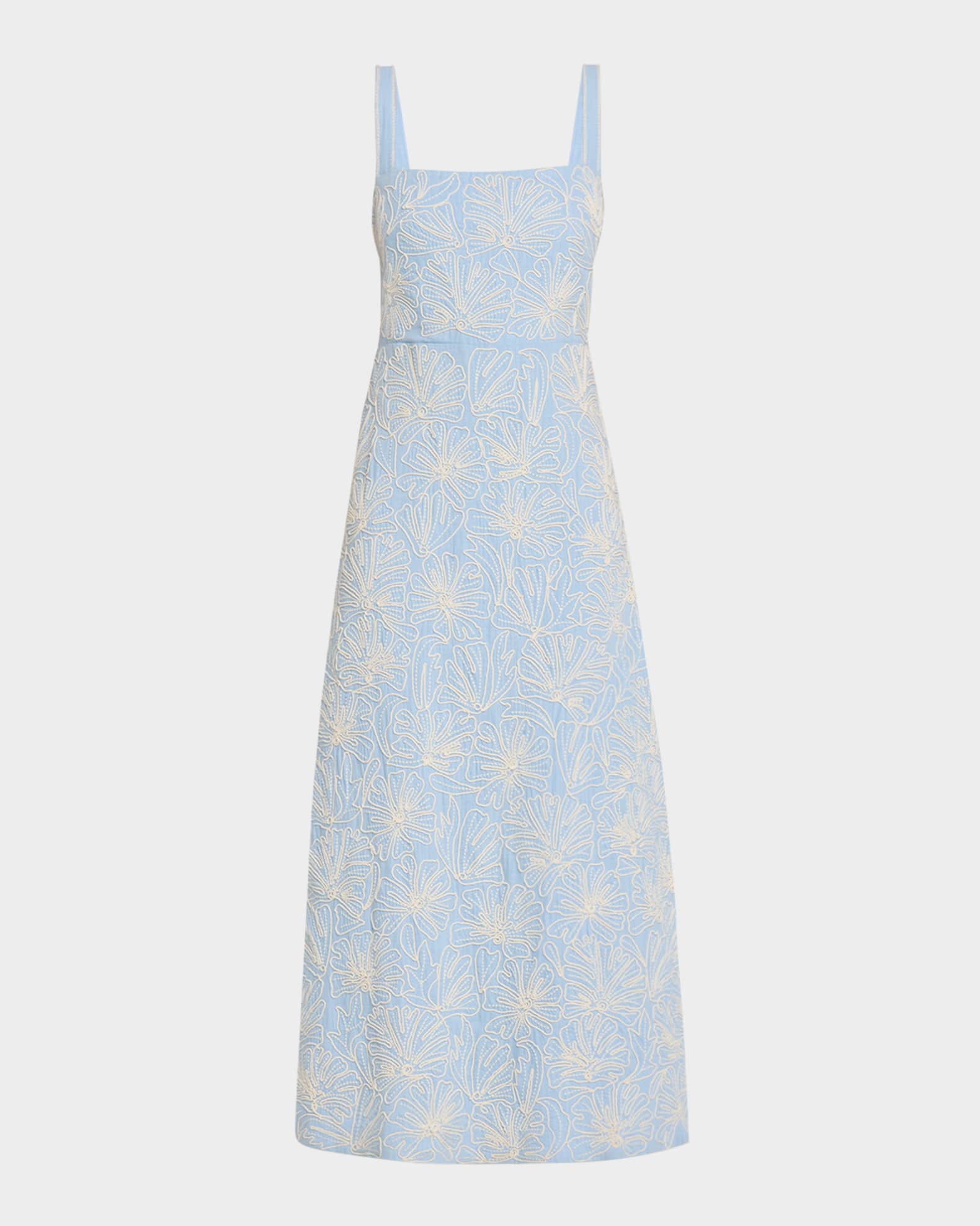 Ella Floral A-Line Midi Dress 0