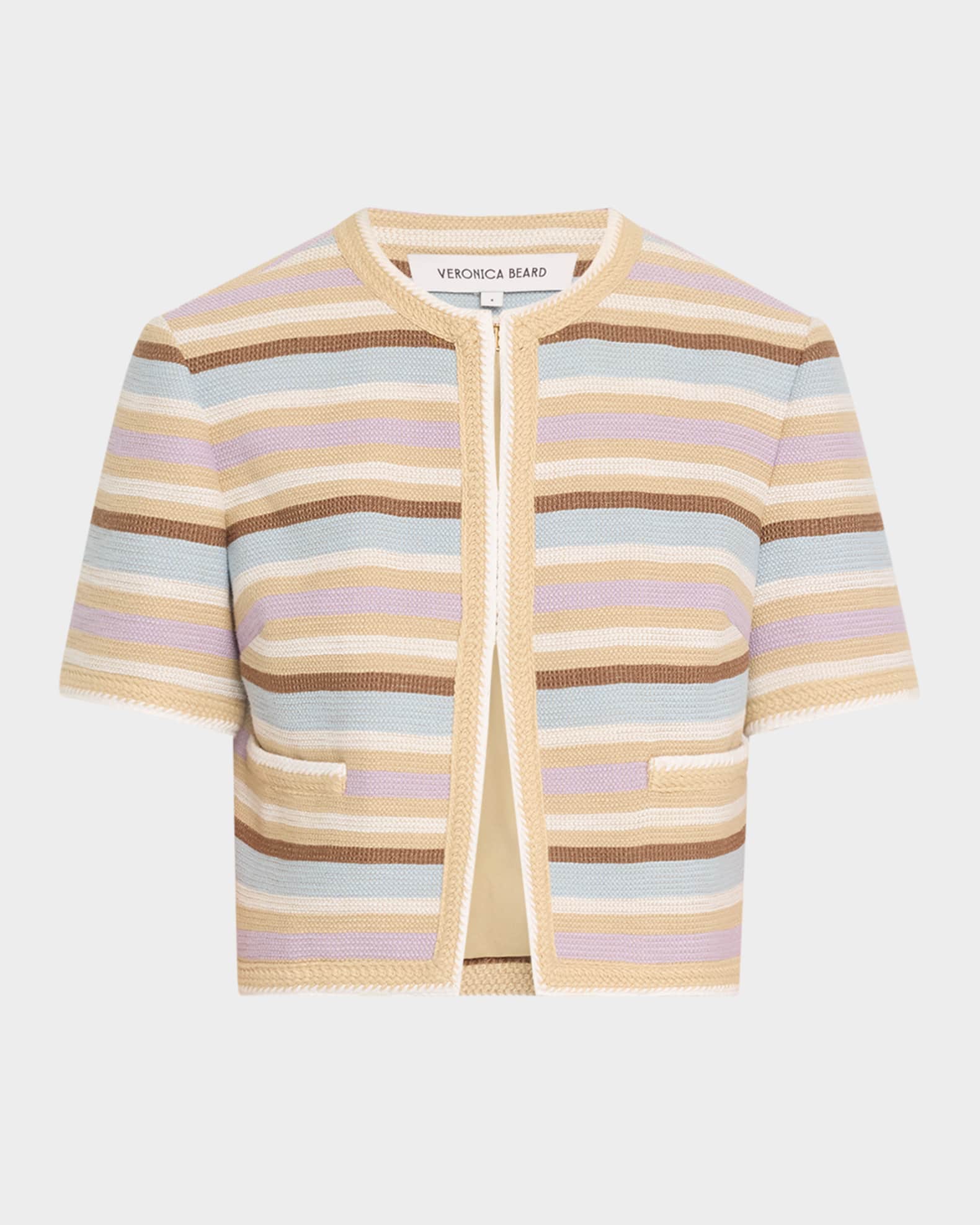 Wyatt Striped Short-Sleeve Jacket 0