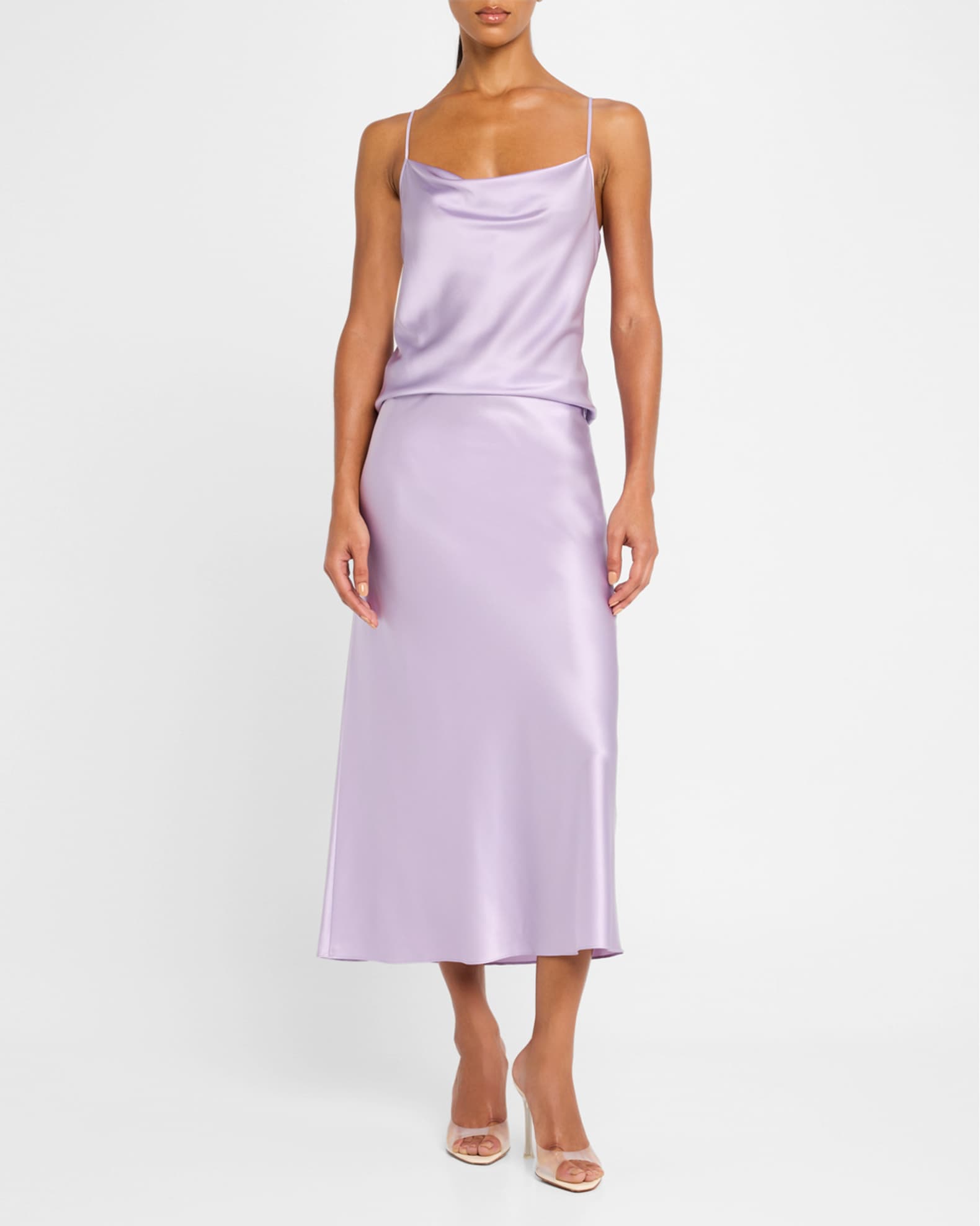 Clover Stretch-Silk Slip Skirt 1