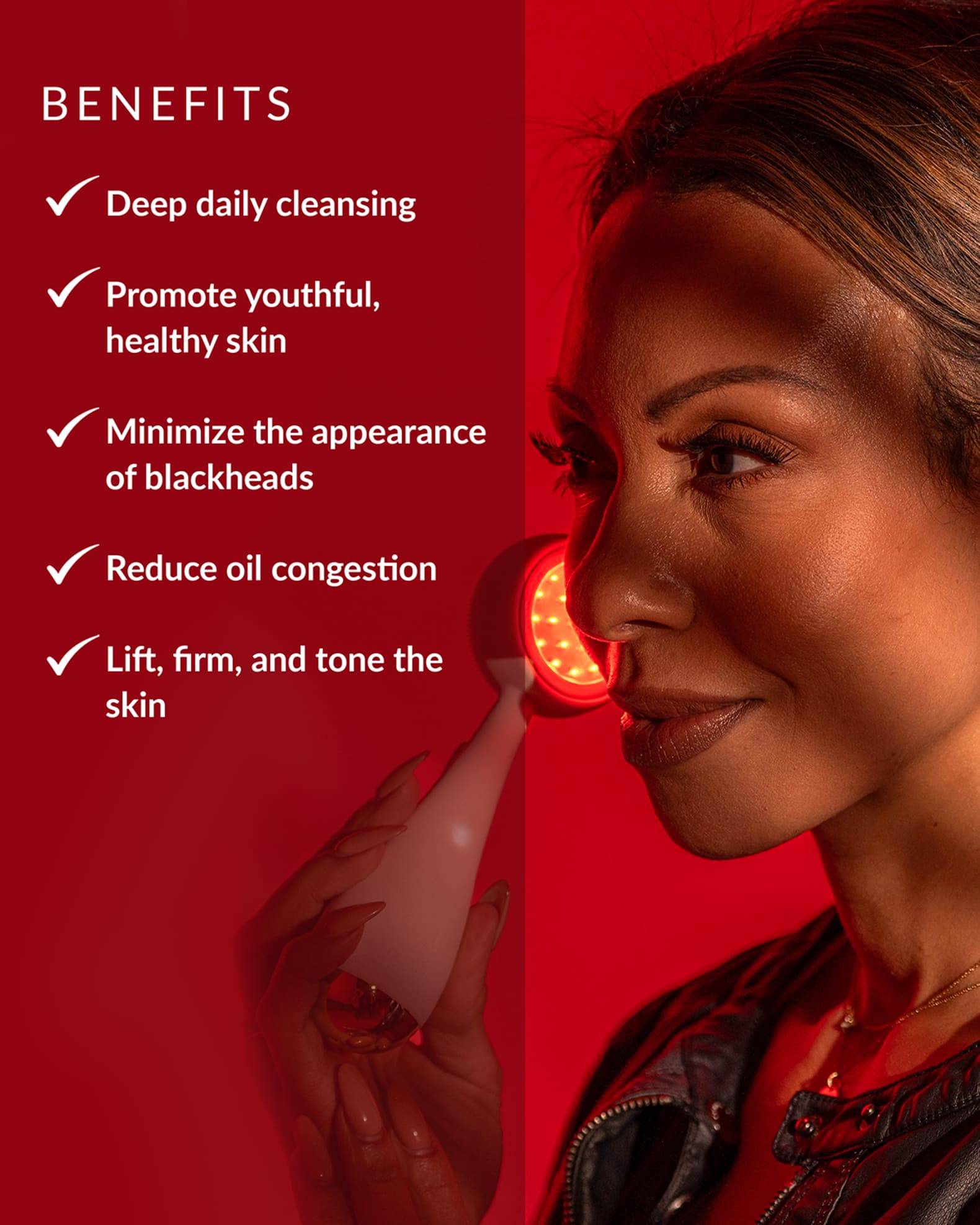 PMD Clean Redvolution Red LED Facial Cleansing and Anti-Ageing Device 1