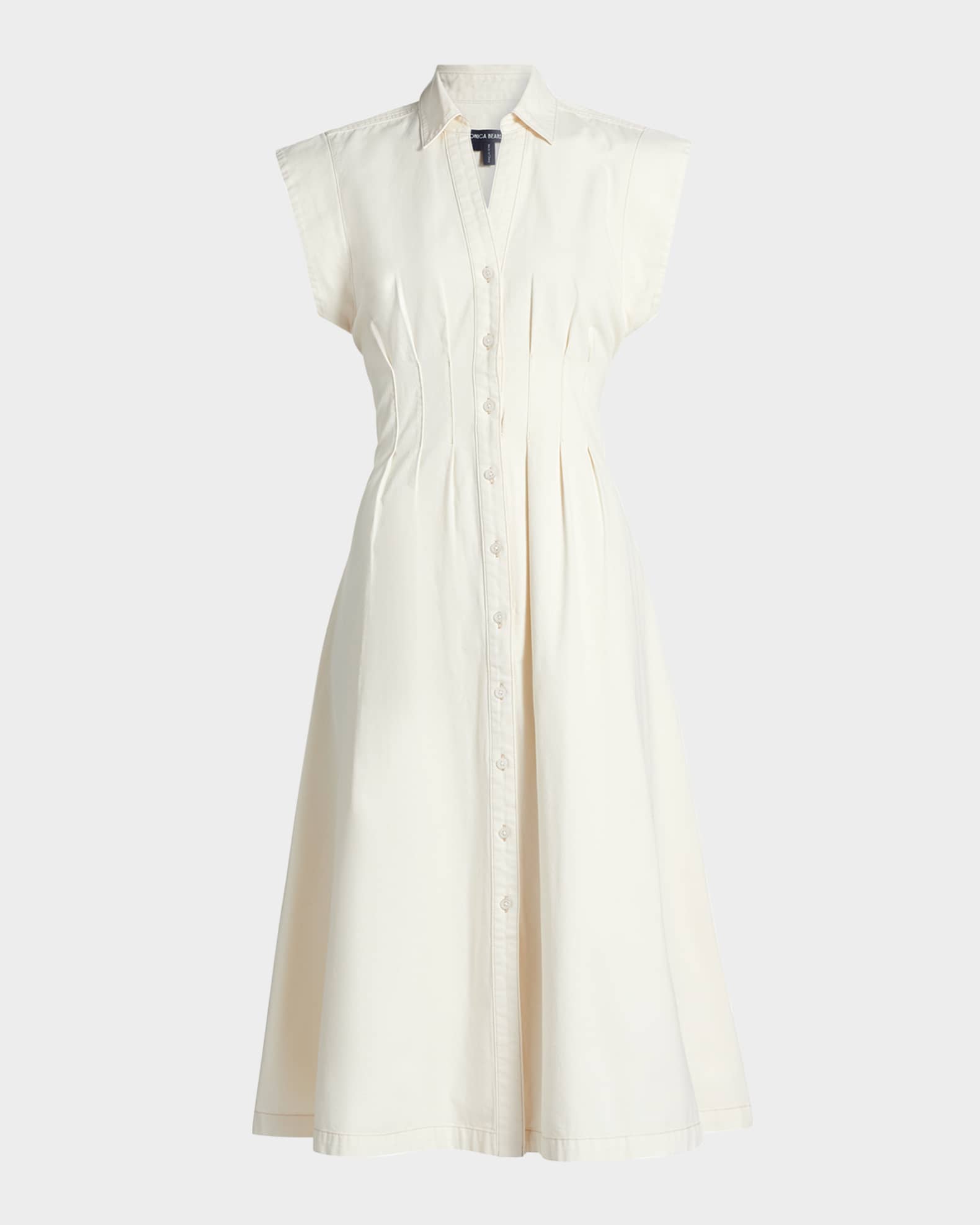Ruben Button-Front Midi Dress 0