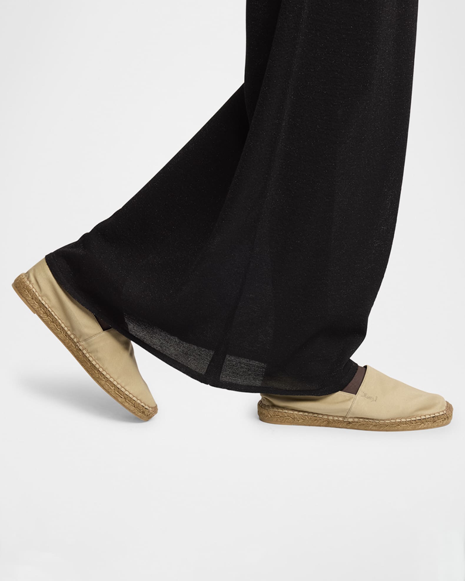 Saint Laurent Cotton YSL Slip-On Espadrilles | Neiman Marcus